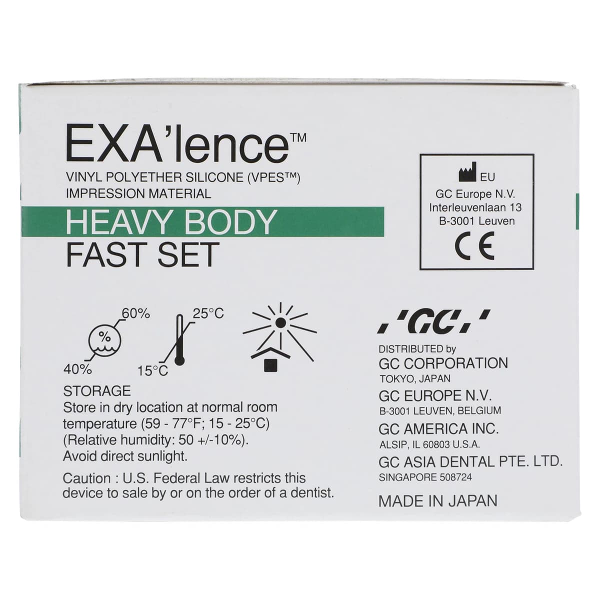 GC America EXA'lence VPES Impression Material, Heavy Body, Fast Set, 48 ml Cartridges, Refill with Tips, 4/Pkg, 137014 thumbnail 3
