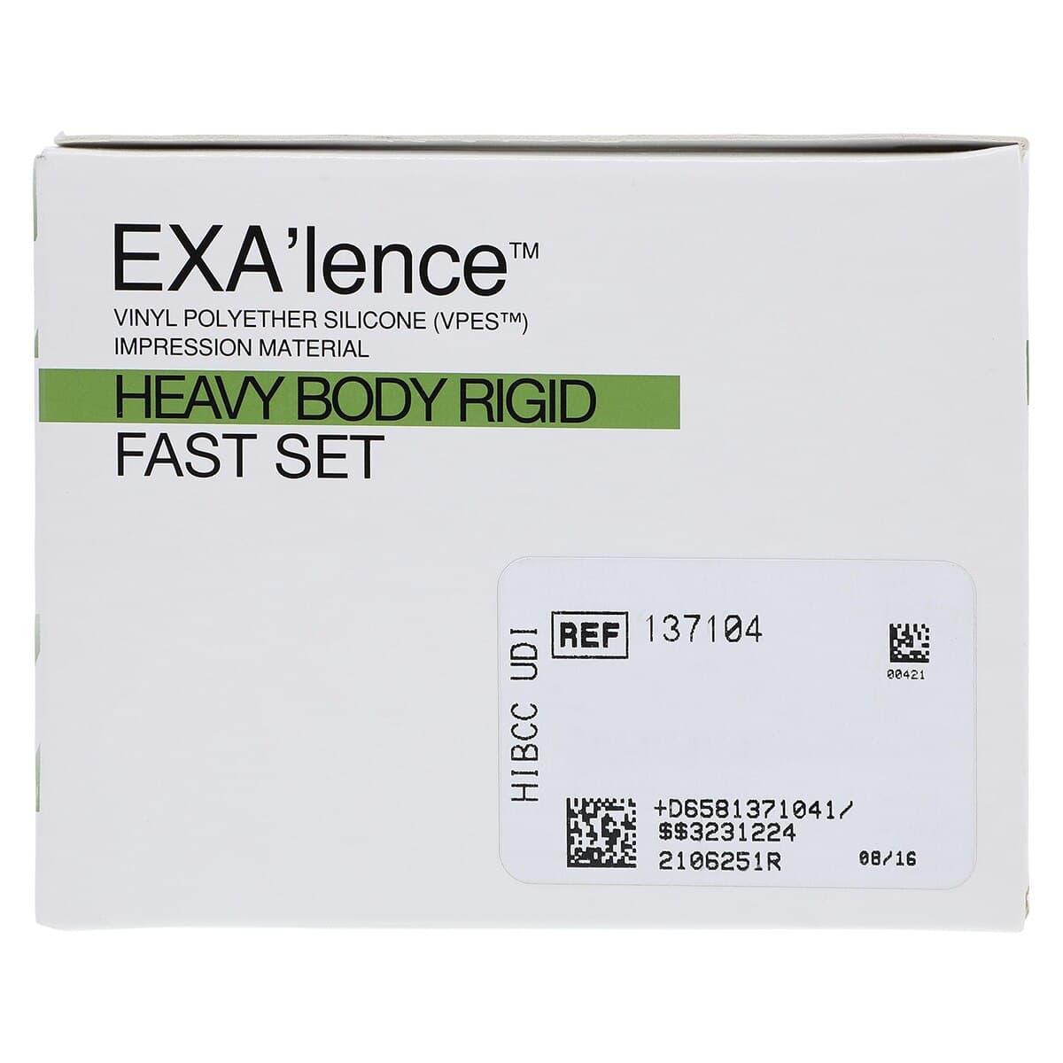 EXA'lence VPES Impression Material Refill, Fast Set, Heavy Body Rigid (Green), 48 mL Cartridges, 4/Pkg, 12 Mixing Tips, GC America 137104 thumbnail 4