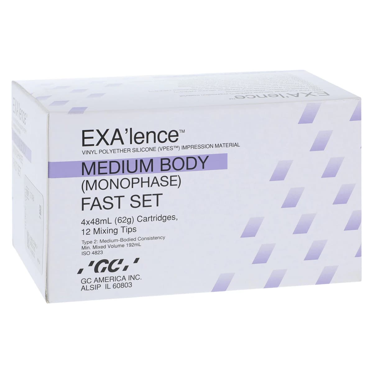 GC America EXA'lence VPES Impression Material Refill, Fast Set, Monophase, 48 mL Cartridges, 4/Pkg with 12 Mixing Tips, 137404 - GC America - EXAin.lence Refill - FAST SET (48 mL) - Monophase (Pink) - Image 1