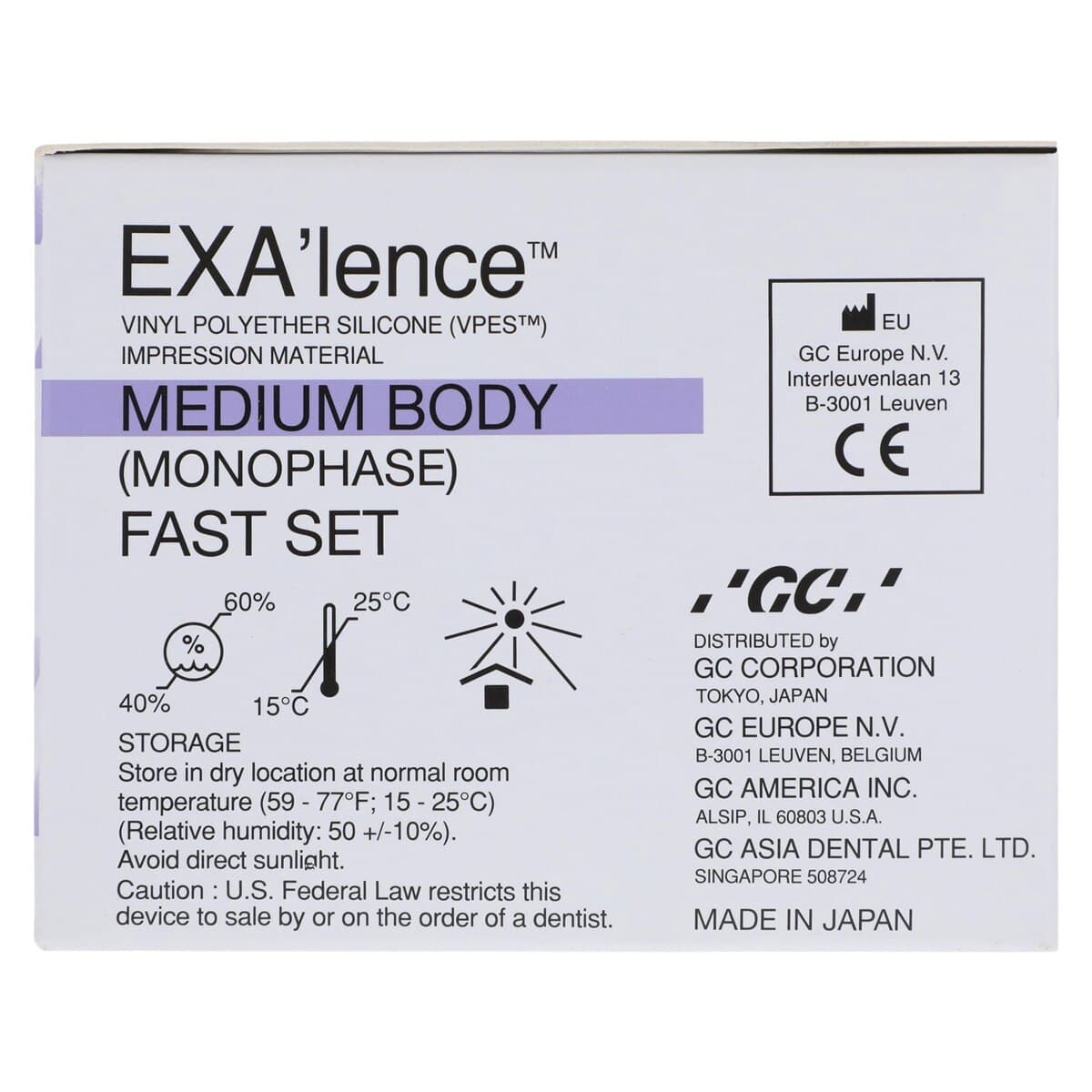 GC America EXA'lence VPES Impression Material Refill, Fast Set, Monophase, 48 mL Cartridges, 4/Pkg with 12 Mixing Tips, 137404 thumbnail 3