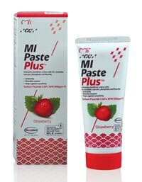 GC America MI Paste Plus Topical Tooth Crème with Fluoride, Strawberry, 40 g Tubes, 10/Box, 422886 - MI Paste Plus Strawberry 40G Tubes (10) - Image 1