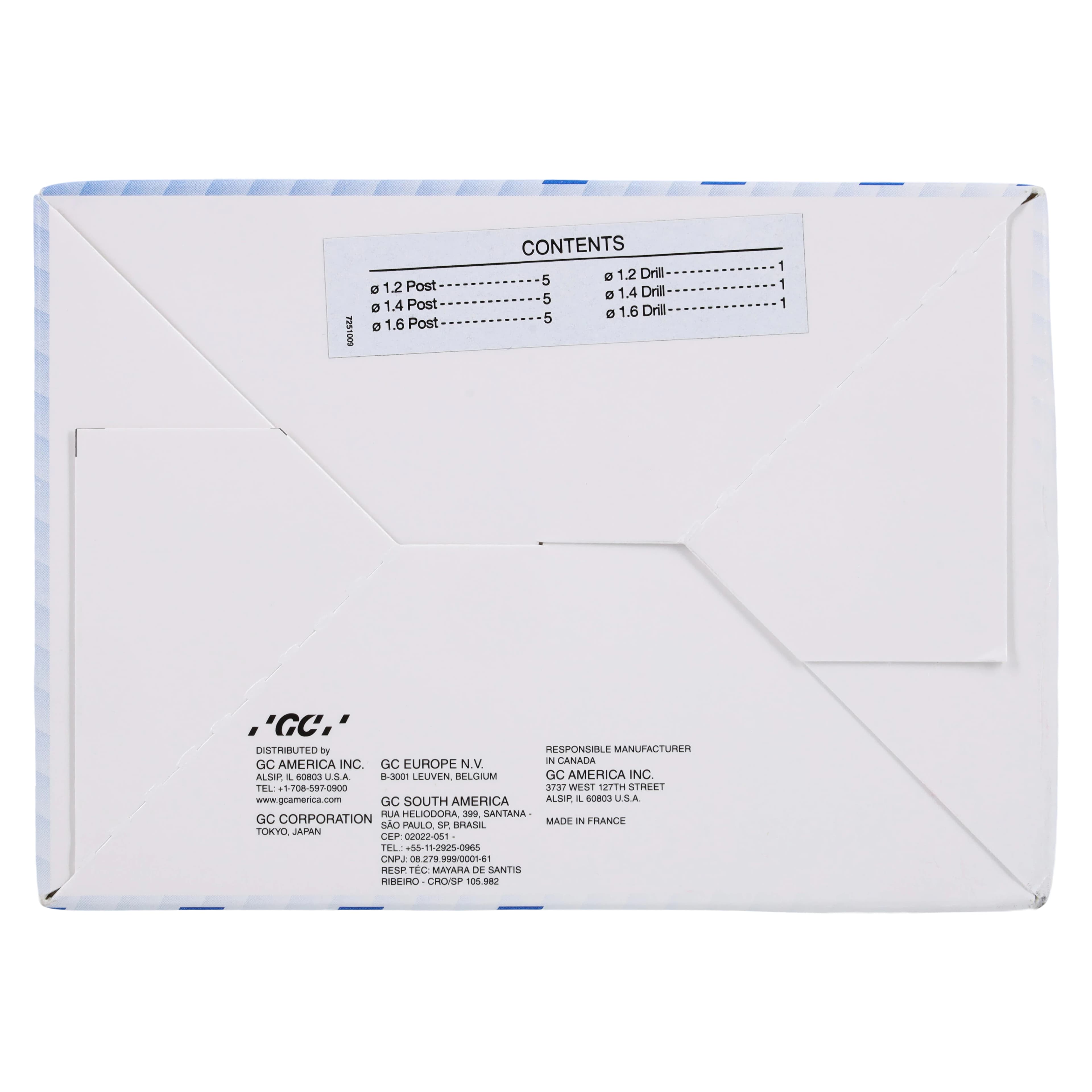 GC Fiber Post Assortment Kit, Radiopaque Esthetic Glass Fiber Posts with Drills, 15 Posts (5 each of 1.2mm, 1.4mm, 1.6mm) and 3 Drills, 400001 thumbnail 4