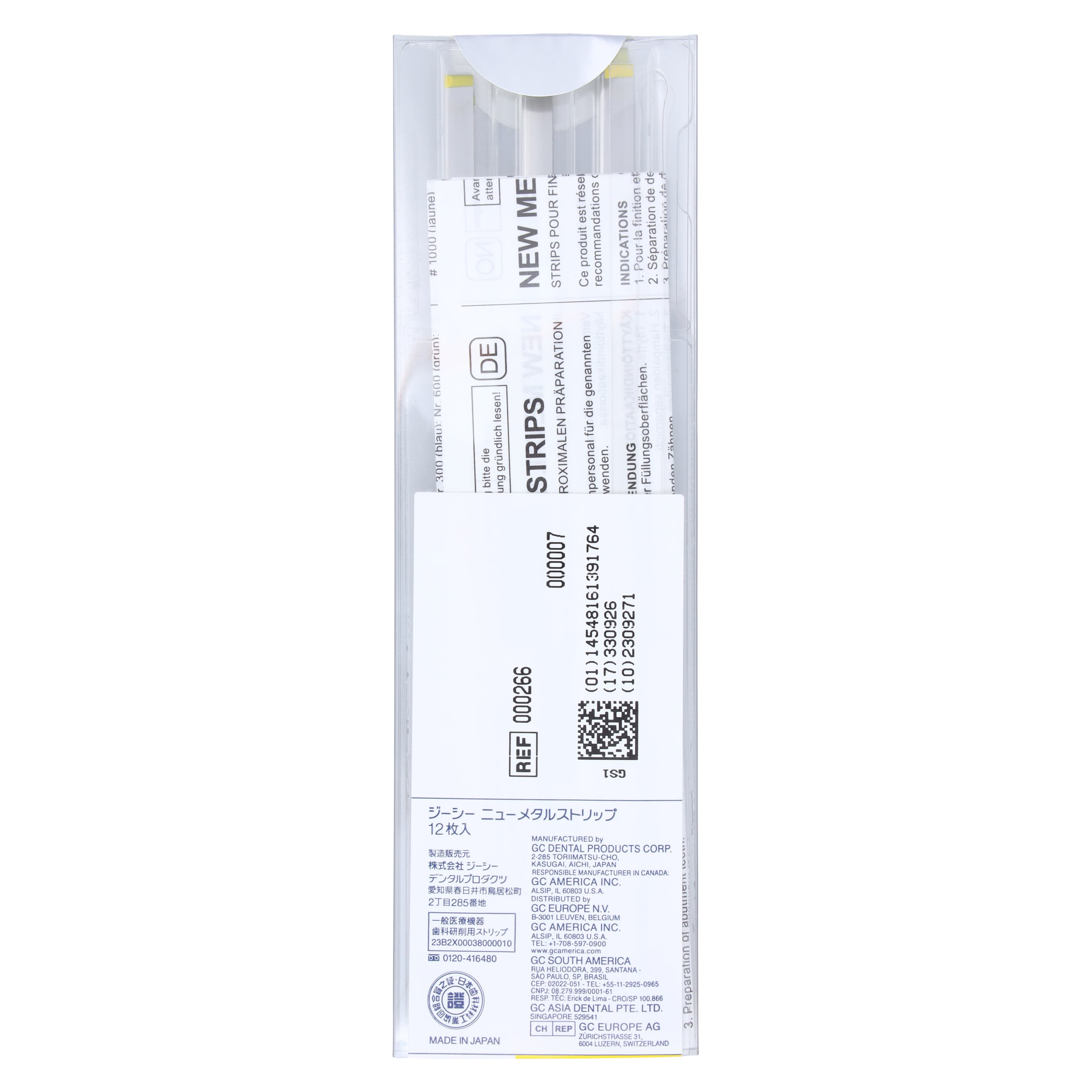 GC America Metal Finishing Strips, Refill, #1000-C Width, 50 Micron, 4 mm, Fine, Yellow, 12/Pk, 000266 thumbnail 2