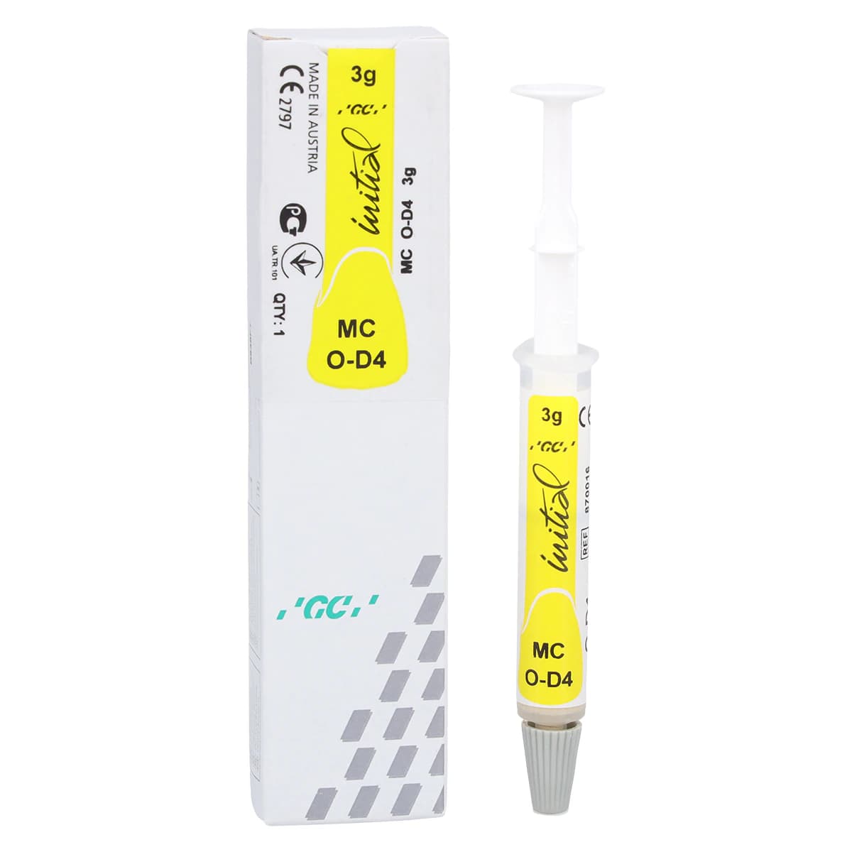 GC Initial MC Paste Opaque OD4, 3g Syringe Refill - GC Initial MC Paste Opaque OD4 3g - Image 1