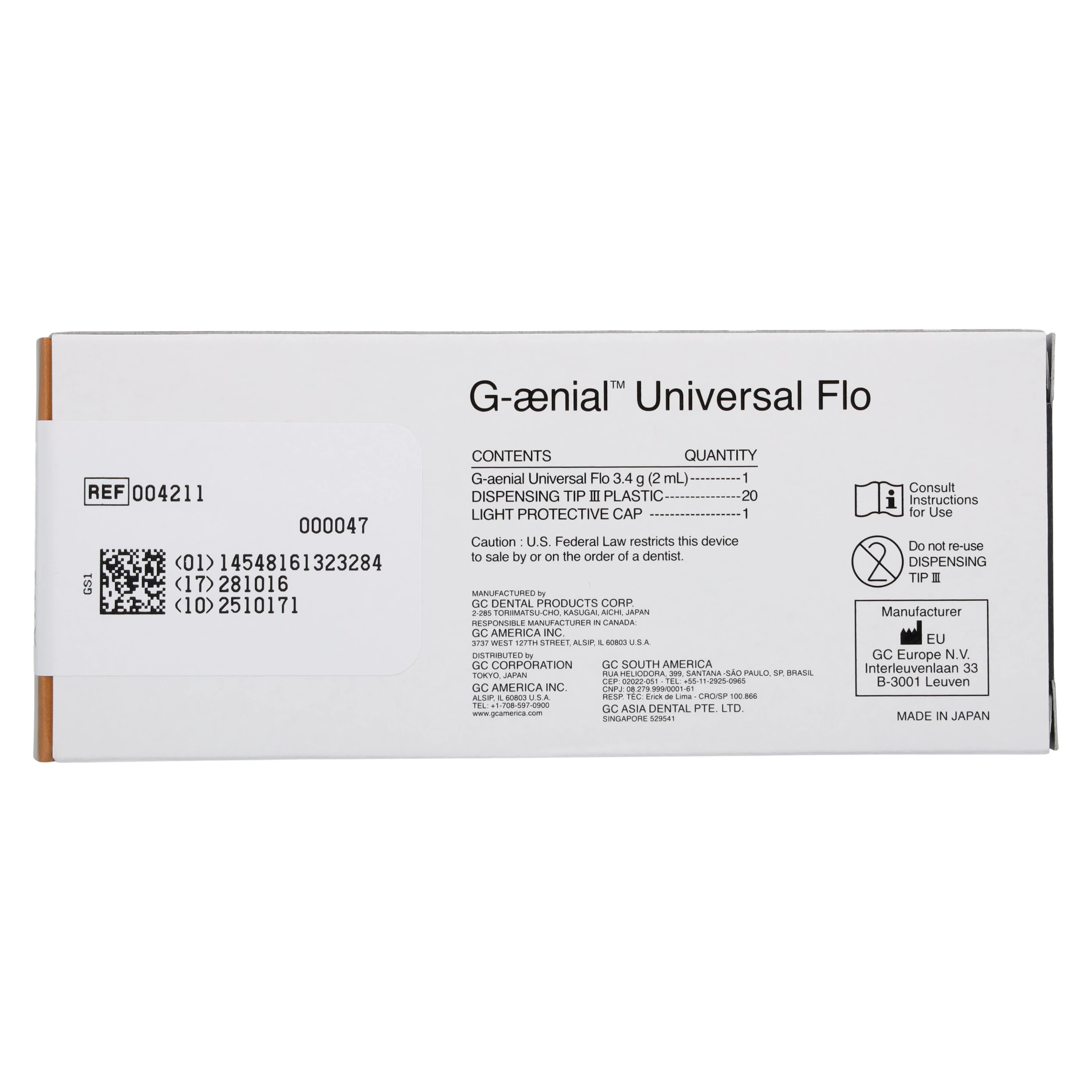 G-aenial Universal Flo Flowable Composite, Light-Cure, Syringe Refill, Shade AO2, 3.4 g (2 mL) with 20 Tips, 1/Pk, 004211 thumbnail 7