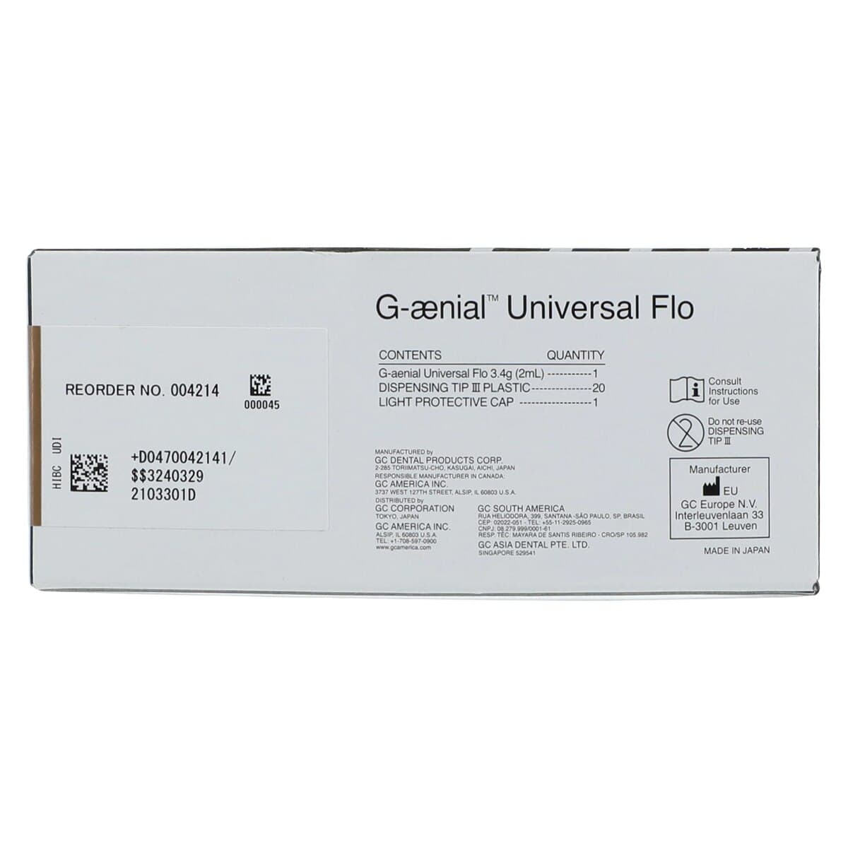 G-aenial Universal Flo Syringe Refill, Shade CV, 3.4 g, 1 Syringe with 20 Tips thumbnail 5