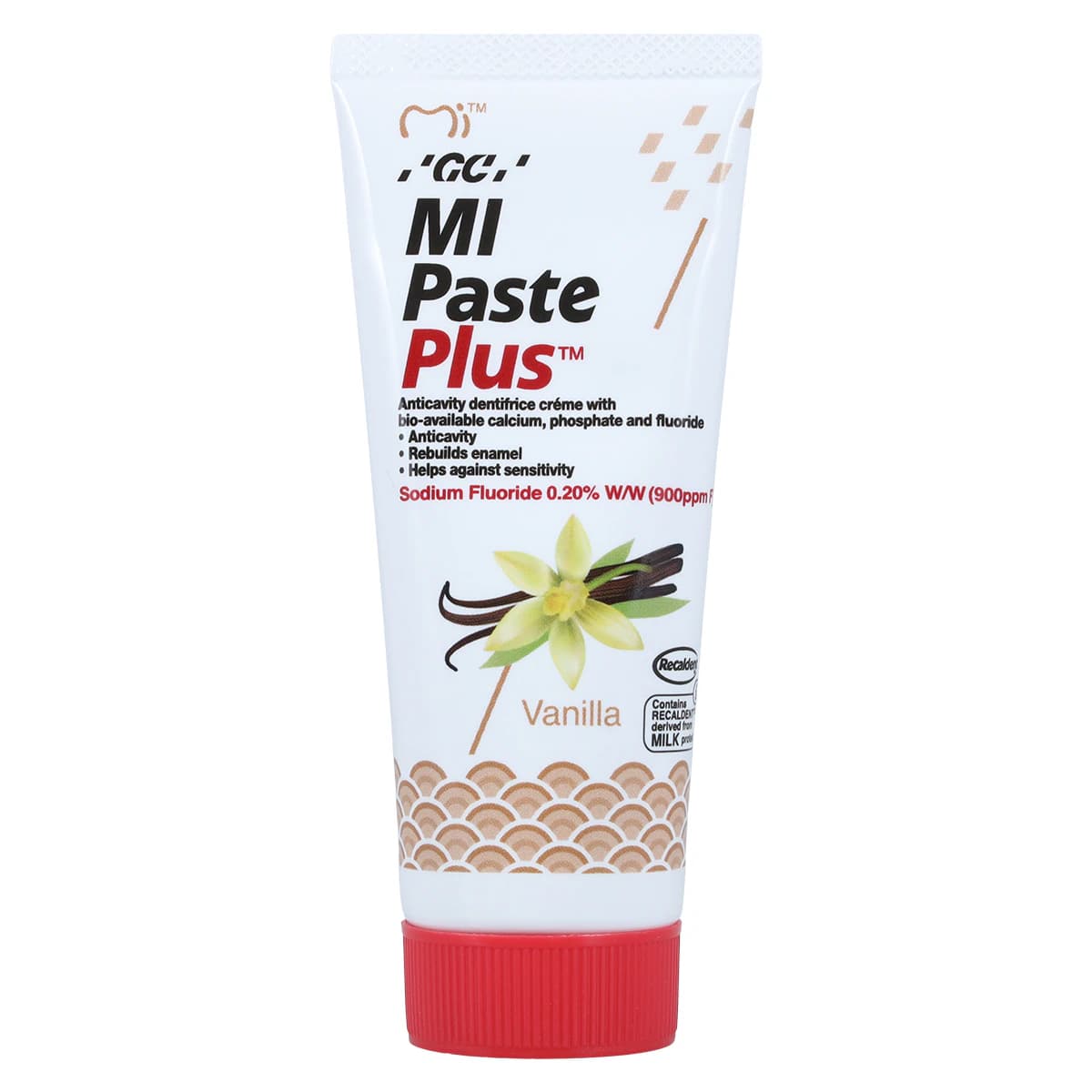 GC America MI Paste Plus Topical Tooth Cream with Fluoride, Vanilla, 40 g Tubes, 10/Box, 422888 thumbnail 3
