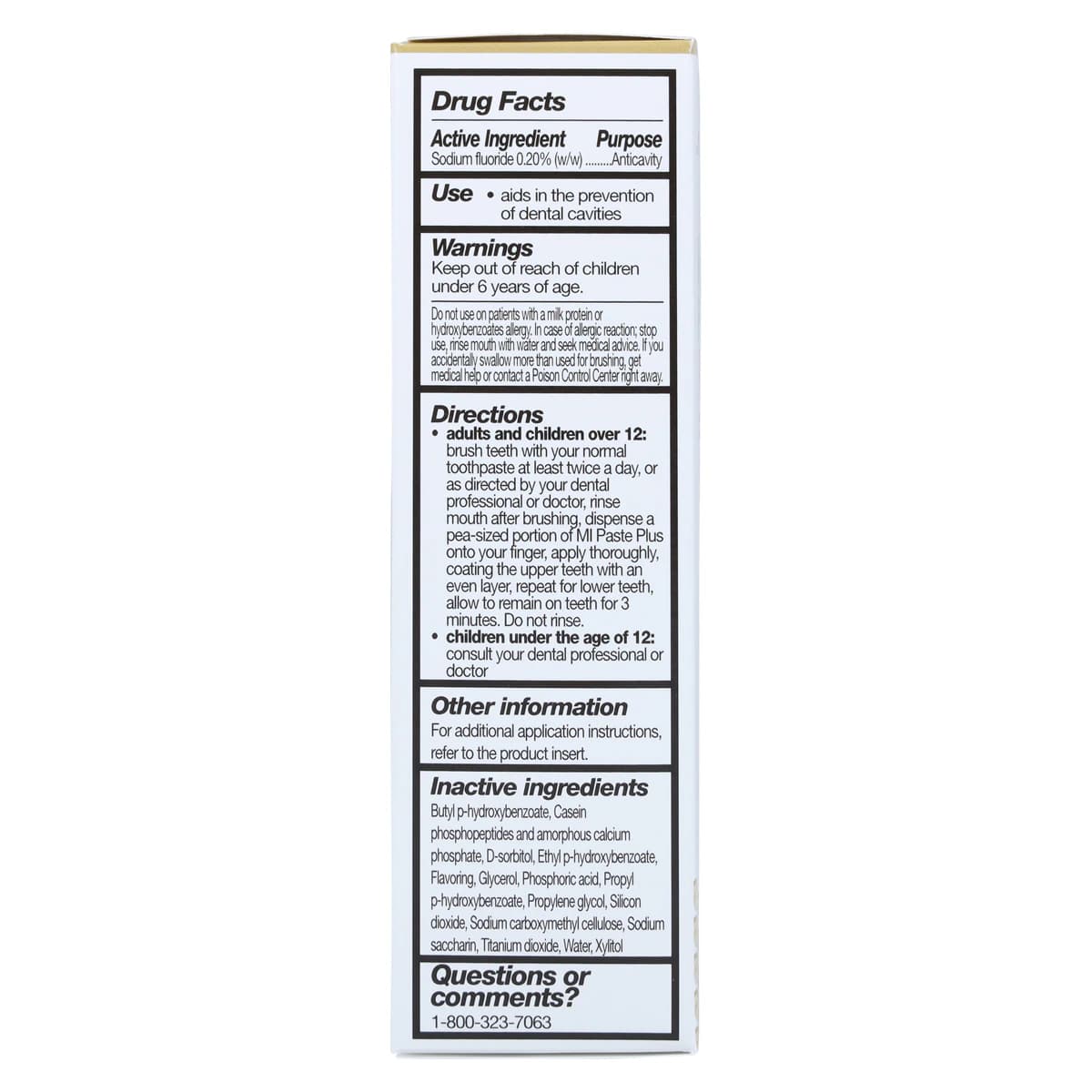 GC America MI Paste Plus Topical Tooth Cream with Fluoride, Vanilla, 40 g Tubes, 10/Box, 422888 thumbnail 6