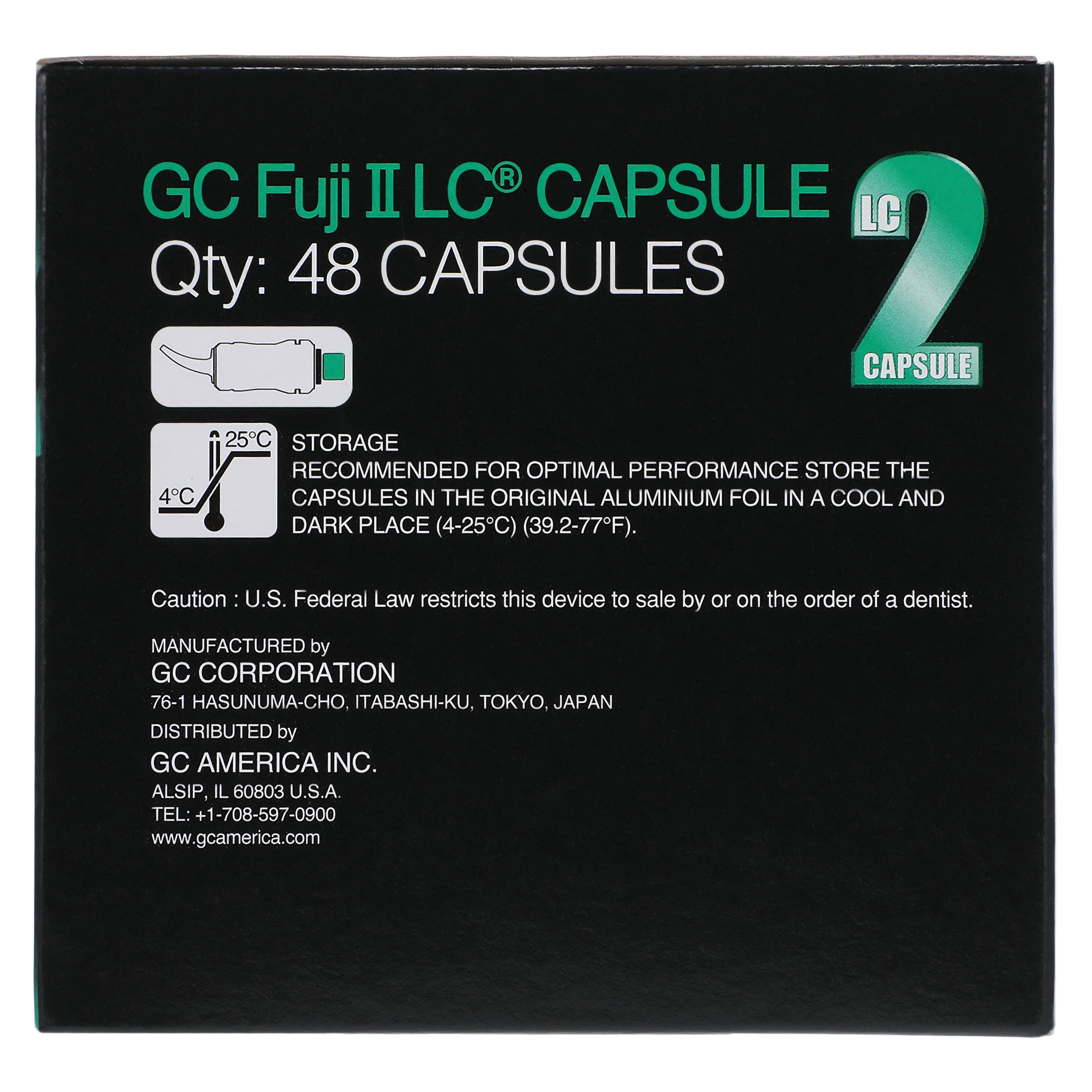 GC Fuji II LC Light-Cured Resin-Reinforced Glass Ionomer Restorative Capsules, Shade A3, 48/Box, 425003 thumbnail 5