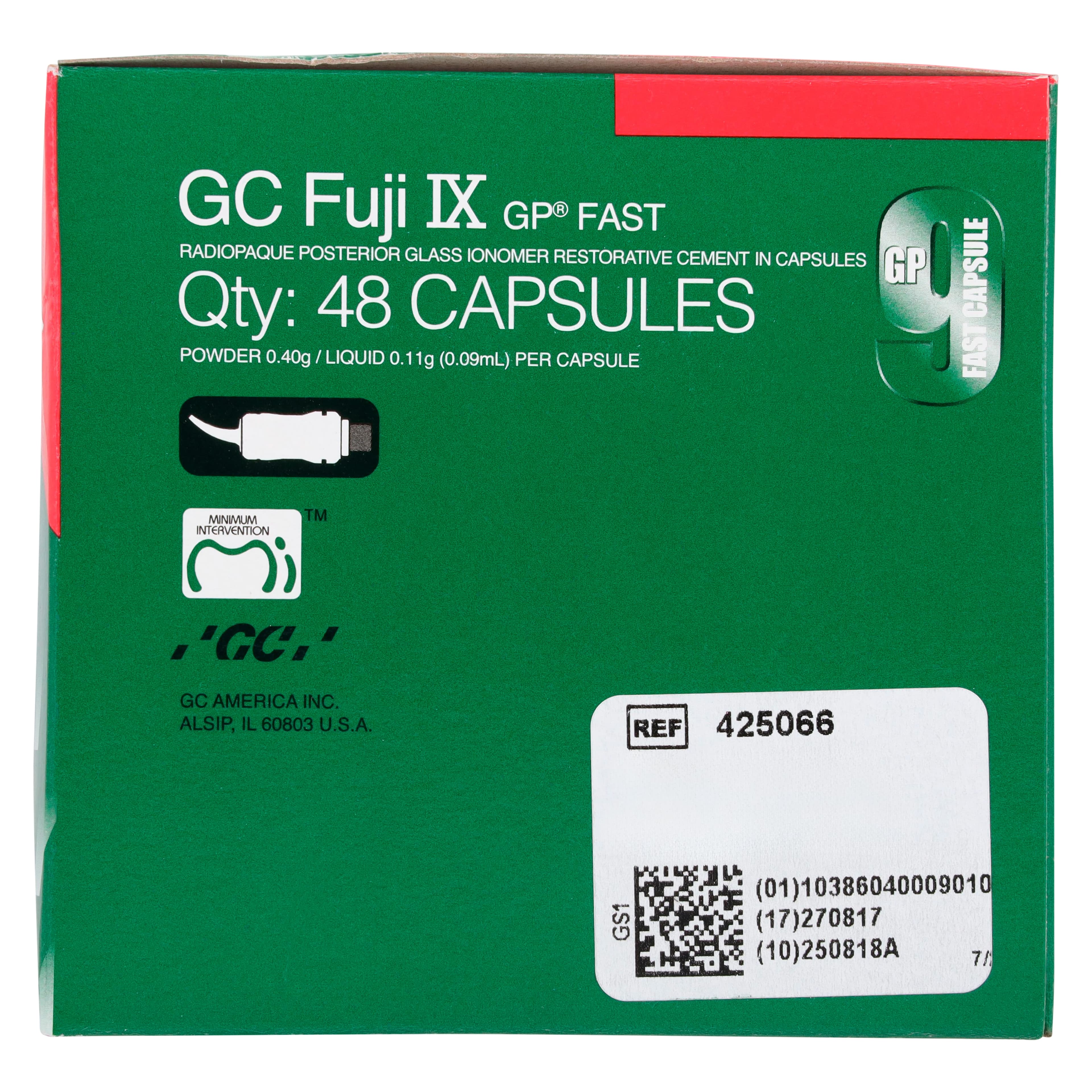 GC Fuji IX GP FAST Capsule Refill, Shade A1, 48/Box, 425066 thumbnail 5
