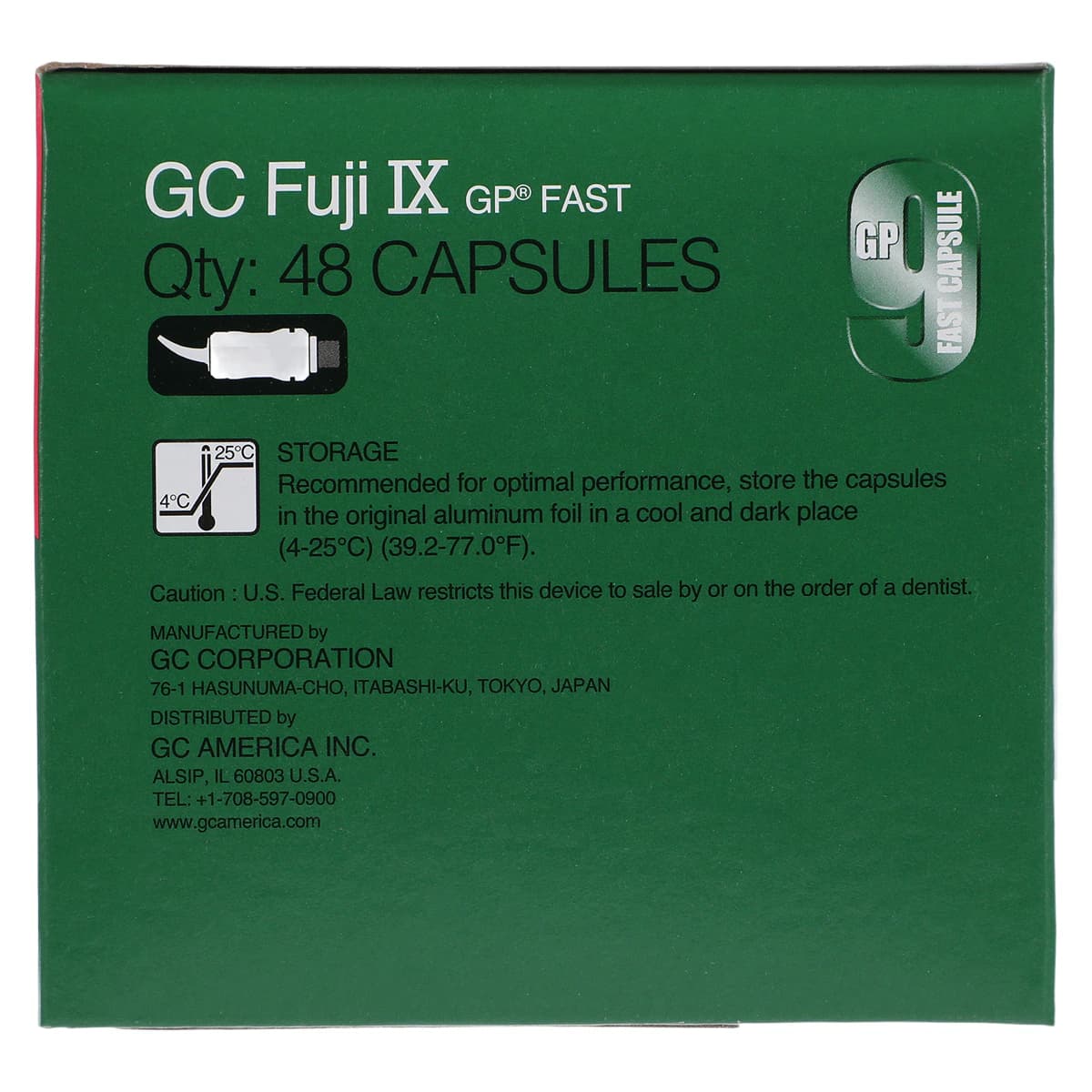 GC Fuji IX GP FAST Capsules, Glass Ionomer Restorative, Shade A3, 48/Box, 425062 thumbnail 5