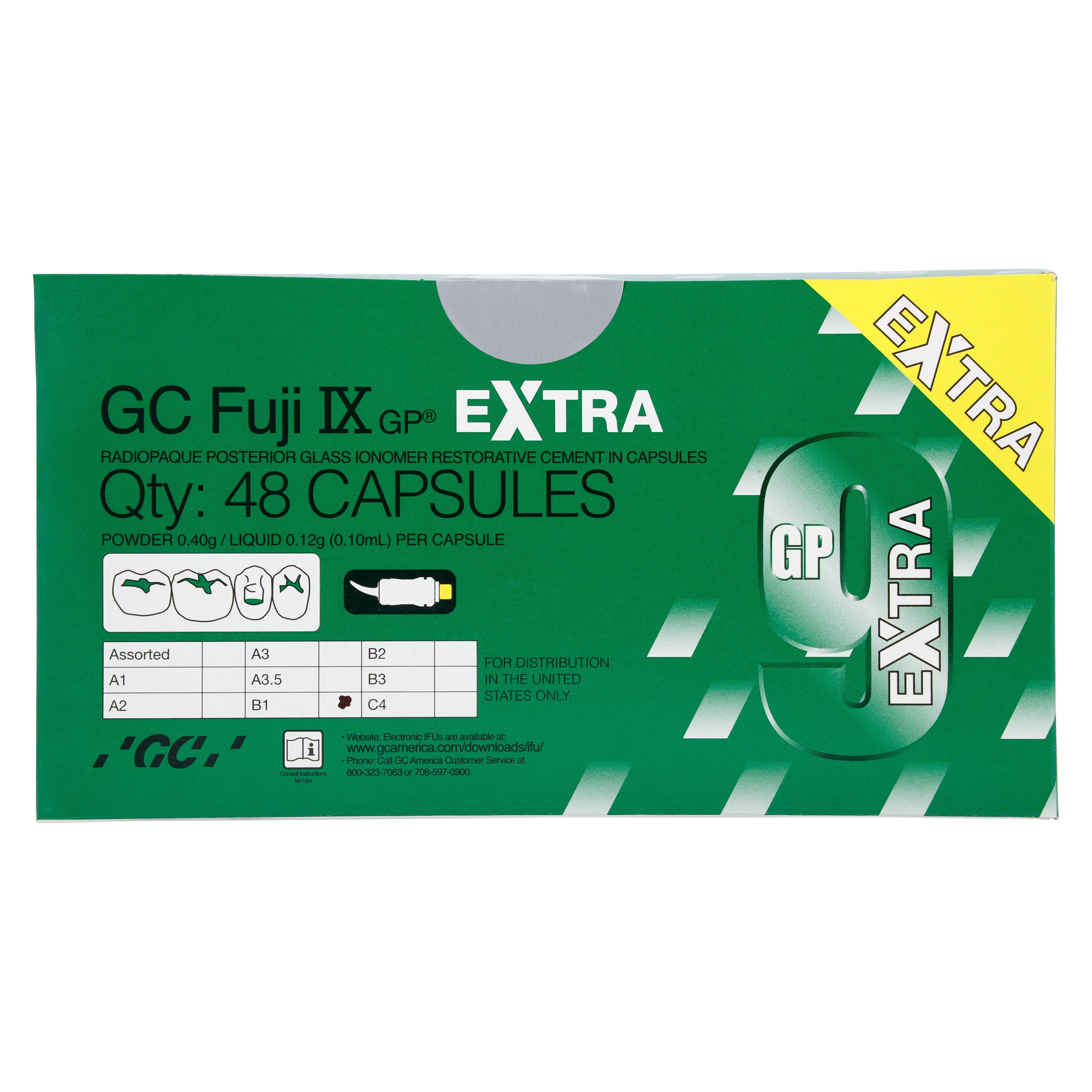 GC Fuji IX GP Extra Capsules, Shade B1, 48/Box, 425045 thumbnail 6