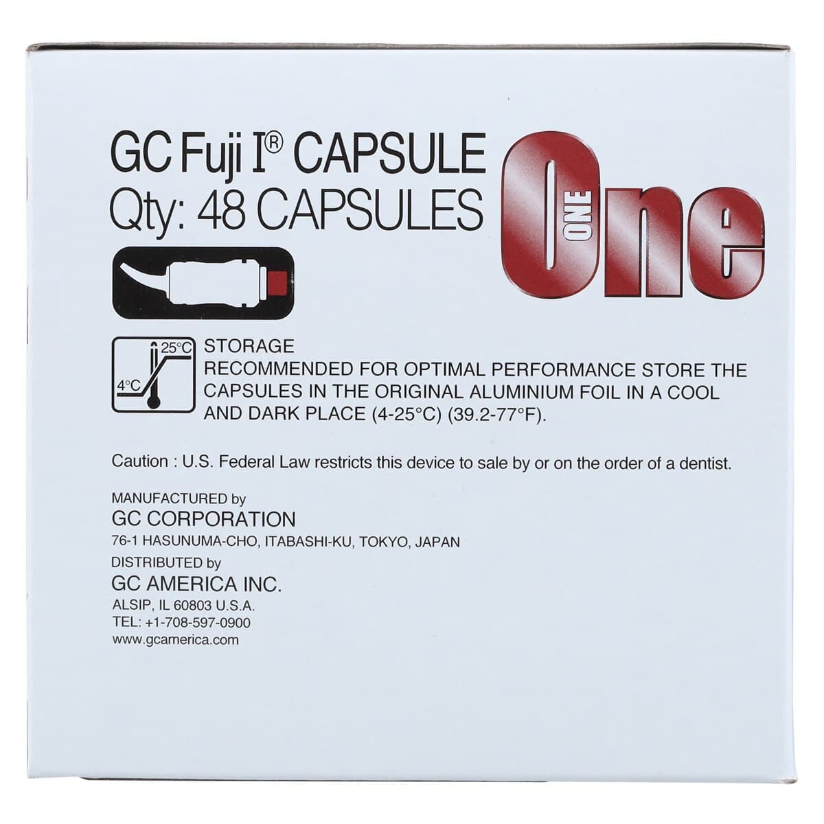 GC Fuji I Glass Ionomer Luting Cement Capsules, Light Yellow, 48/Box, 425095 thumbnail 4