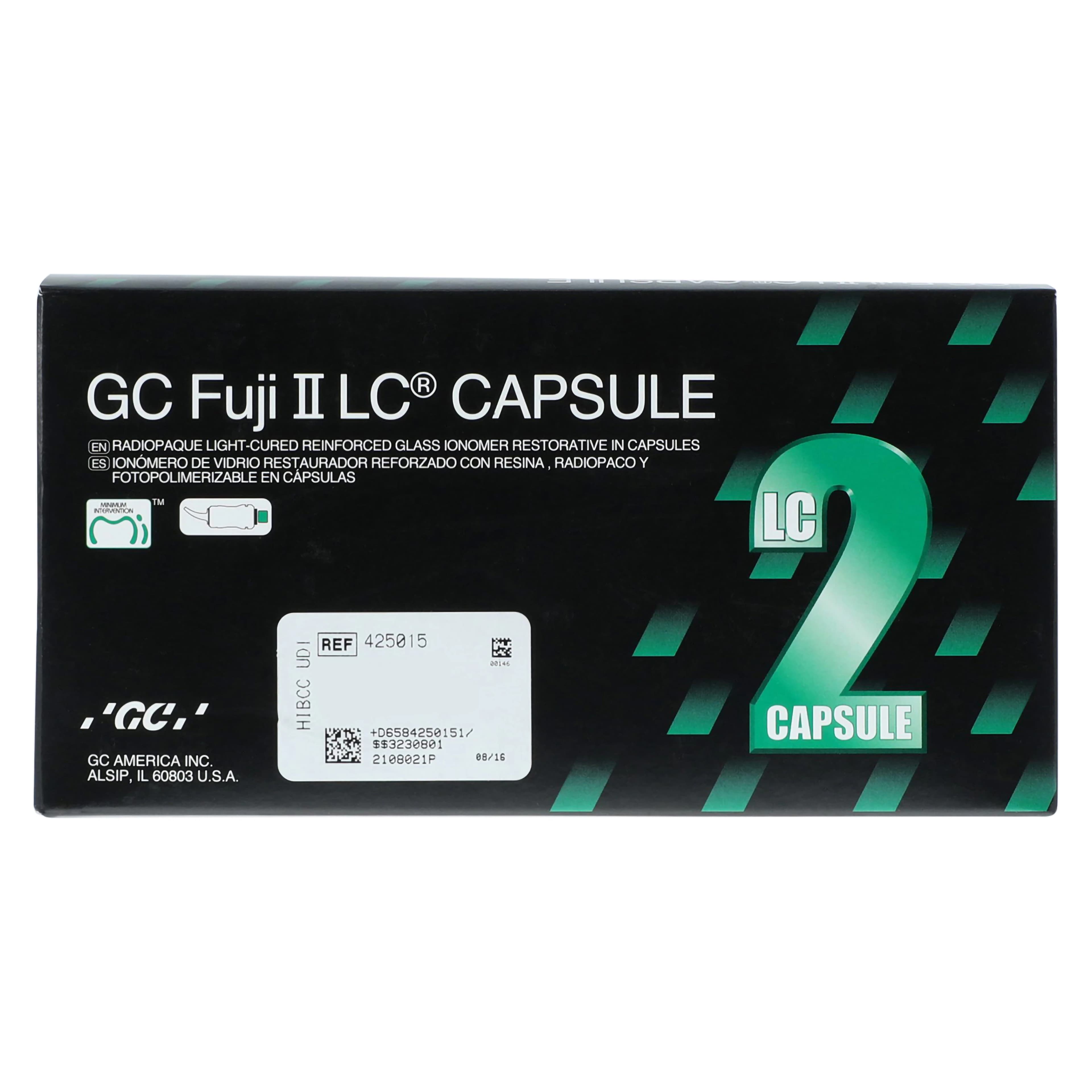 GC Fuji II LC Light-Cured Glass Ionomer Restorative Capsules, Light Shade Assortment (A1, A2, A3, B2, C2), 24/Box, 425015 thumbnail 5