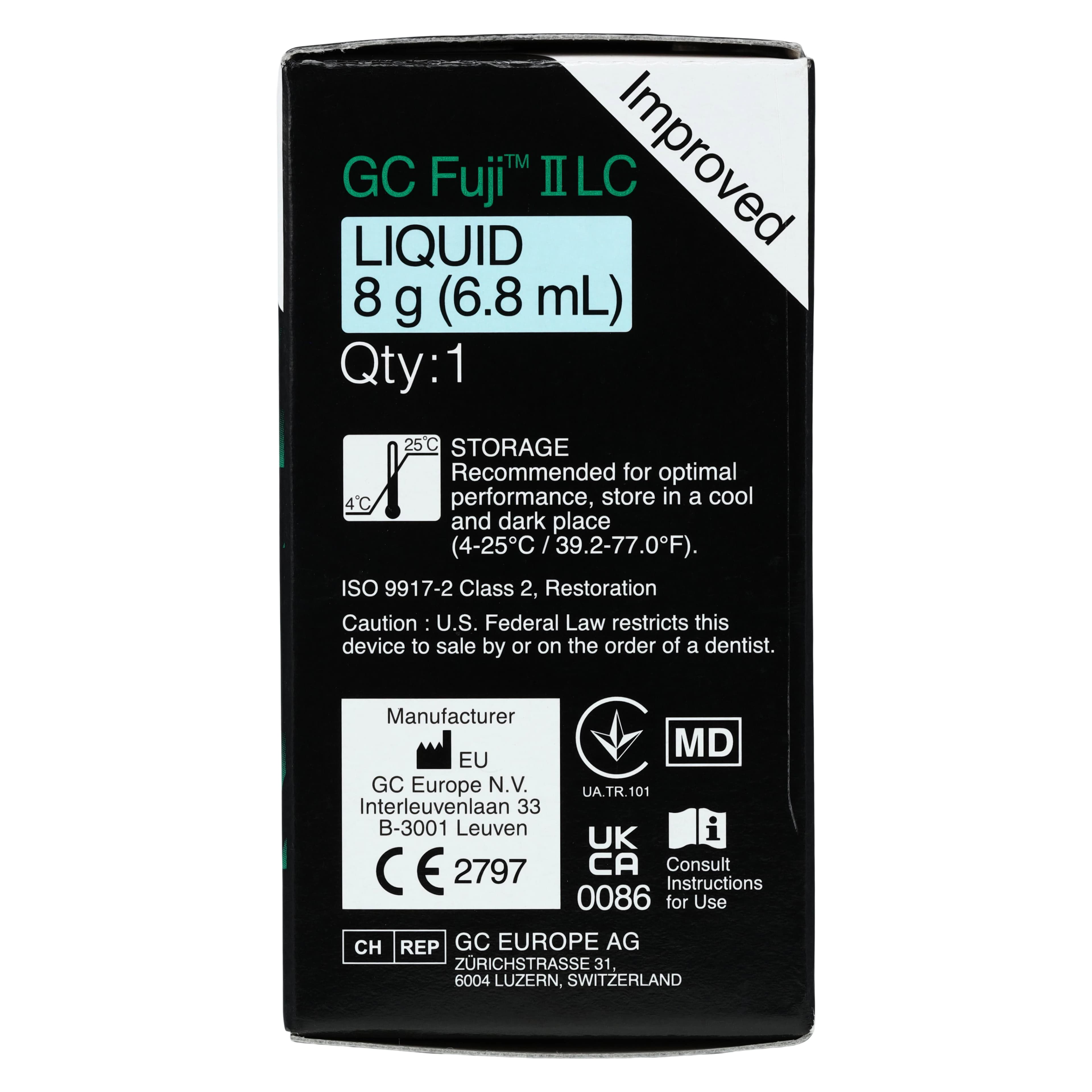 GC Fuji II LC Improved Glass Ionomer Restorative Liquid Refill, 6.8 mL, #000206 thumbnail 5