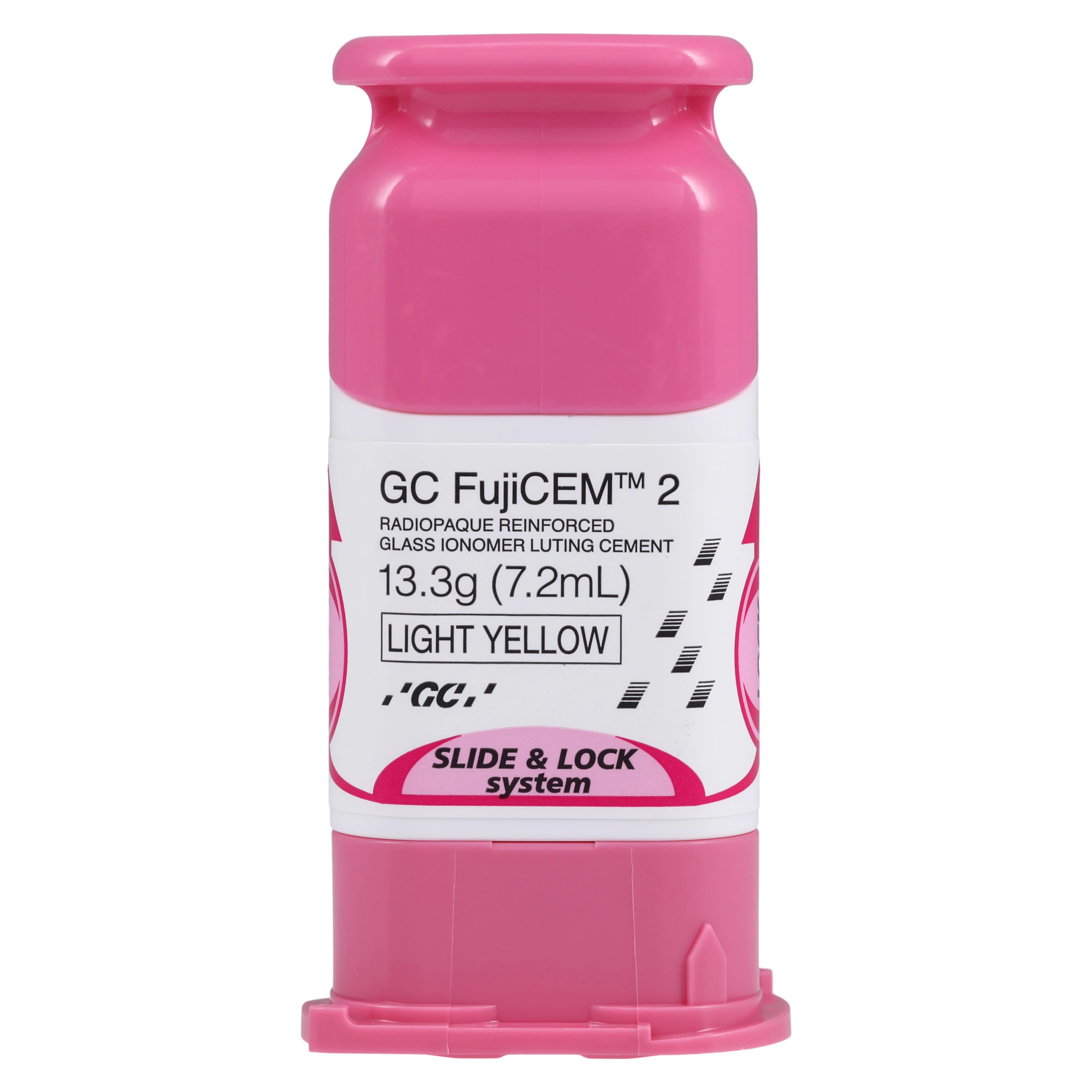 GC FujiCEM 2 Automix Package, Resin-Modified Glass Ionomer Luting Cement, 2 x 7.2 mL (13.3 g) Cartridges with 42-44 Mixing Tips, #441000 thumbnail 3