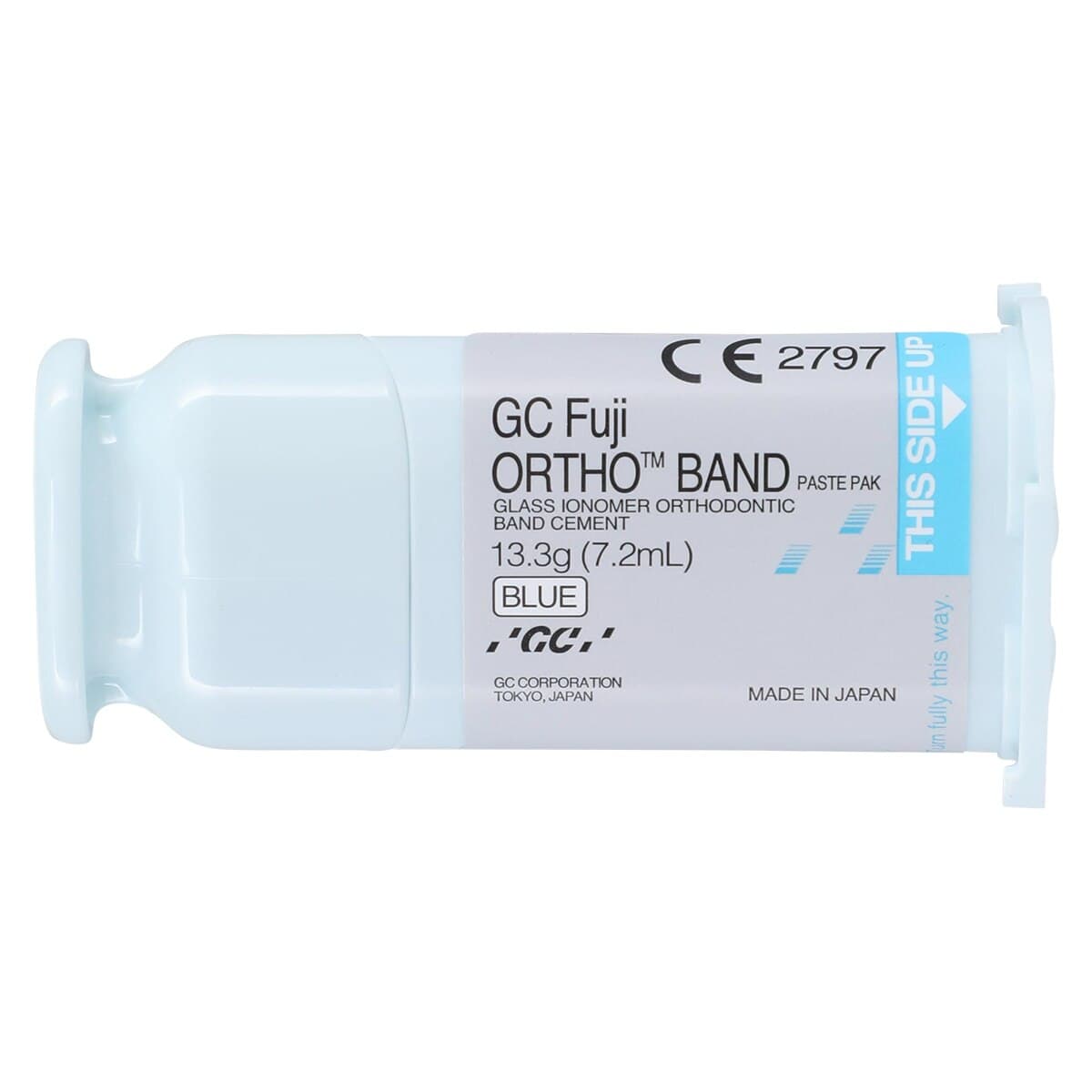 GC Fuji ORTHO BAND Paste Pak Starter Kit, Blue Resin-Modified Glass Ionomer Orthodontic Band Cement, 2 x 13.3 g (7.2 mL) Cartridges, 439460 thumbnail 3