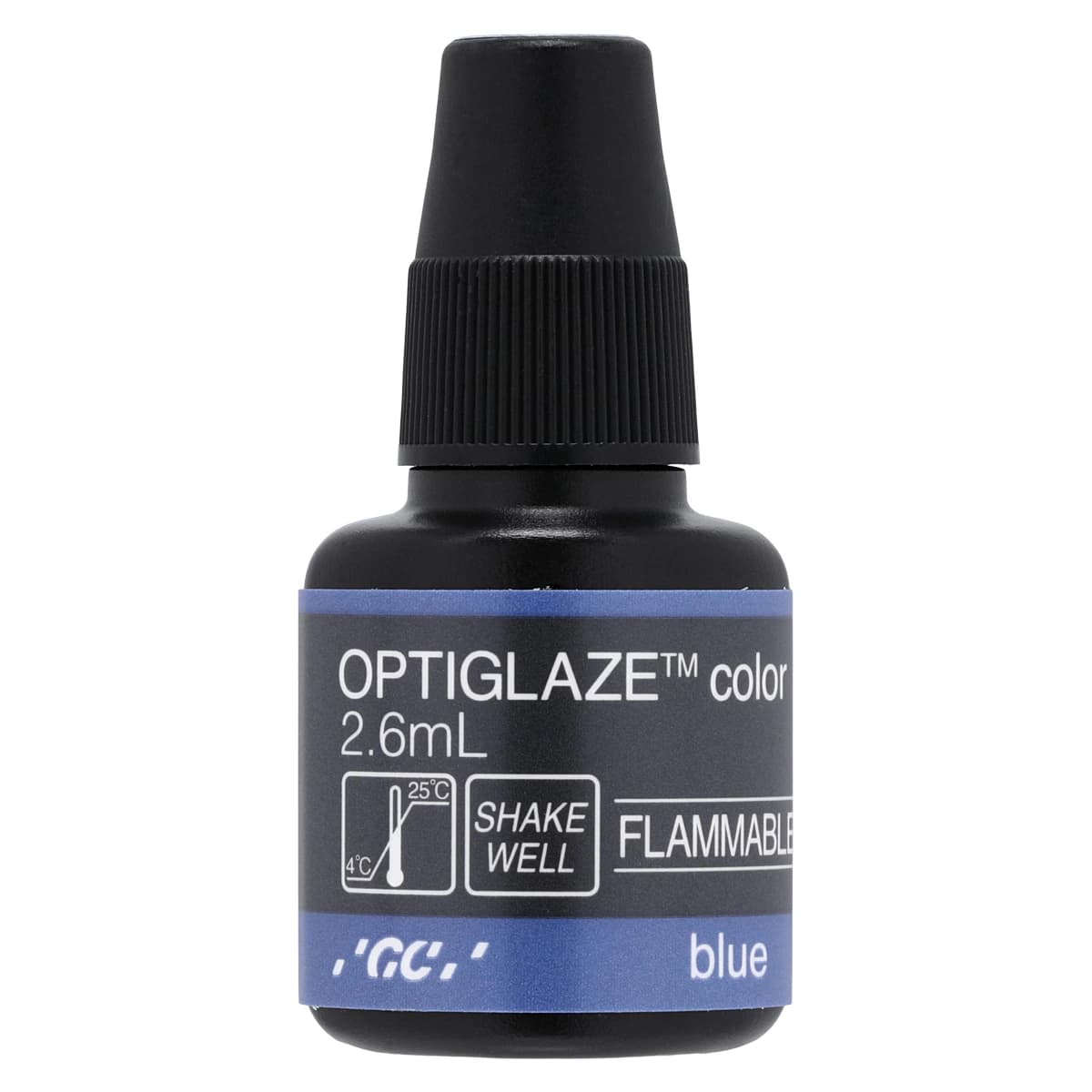 GC America OptiGlaze Color Blue, Light-Cured Nano-Filled Surface Glaze, 2.6 mL Bottle, #8420 thumbnail 3