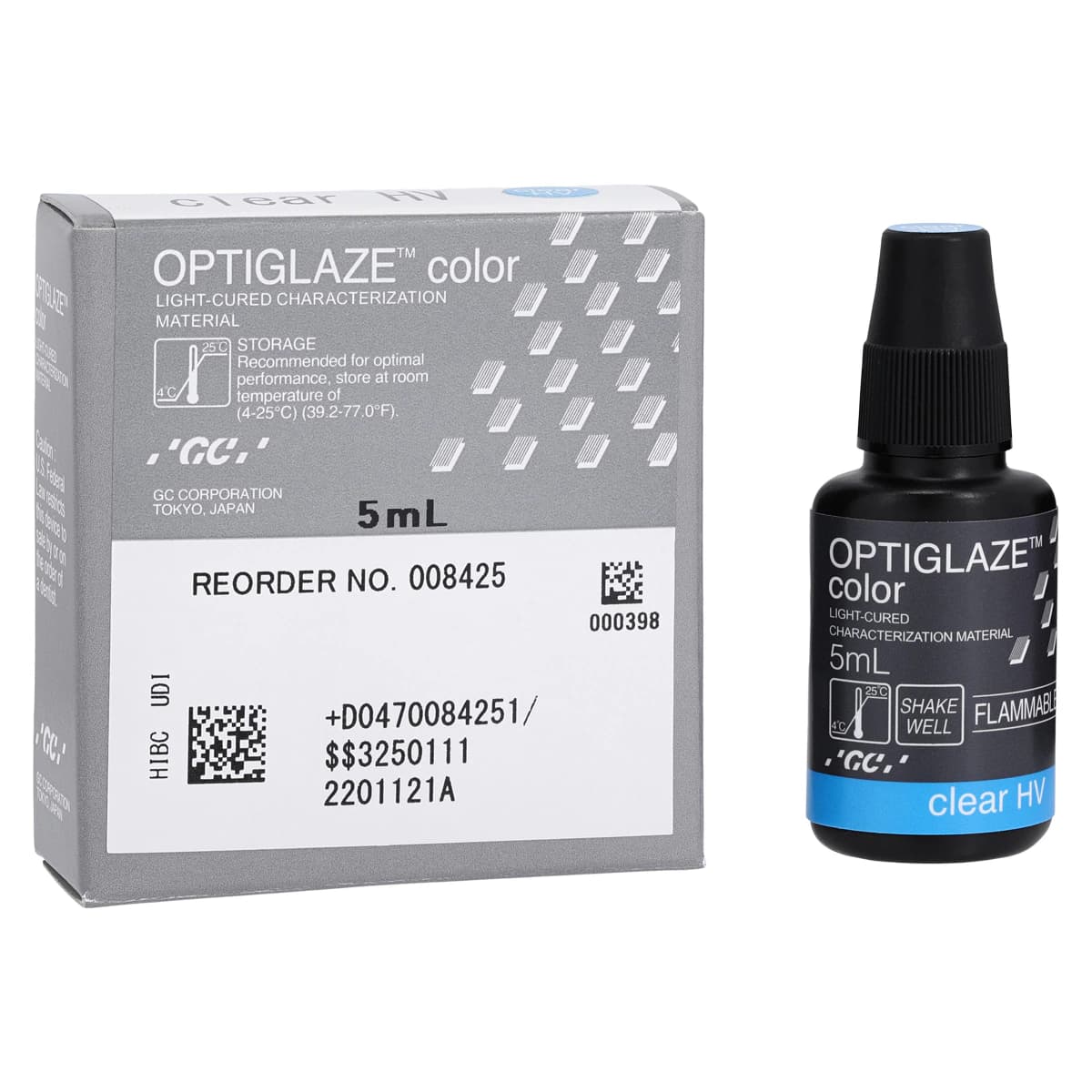GC America OptiGlaze Color Clear HV 5mL, Light-Cured Nano-Filled Surface Glaze, #008425 thumbnail 2