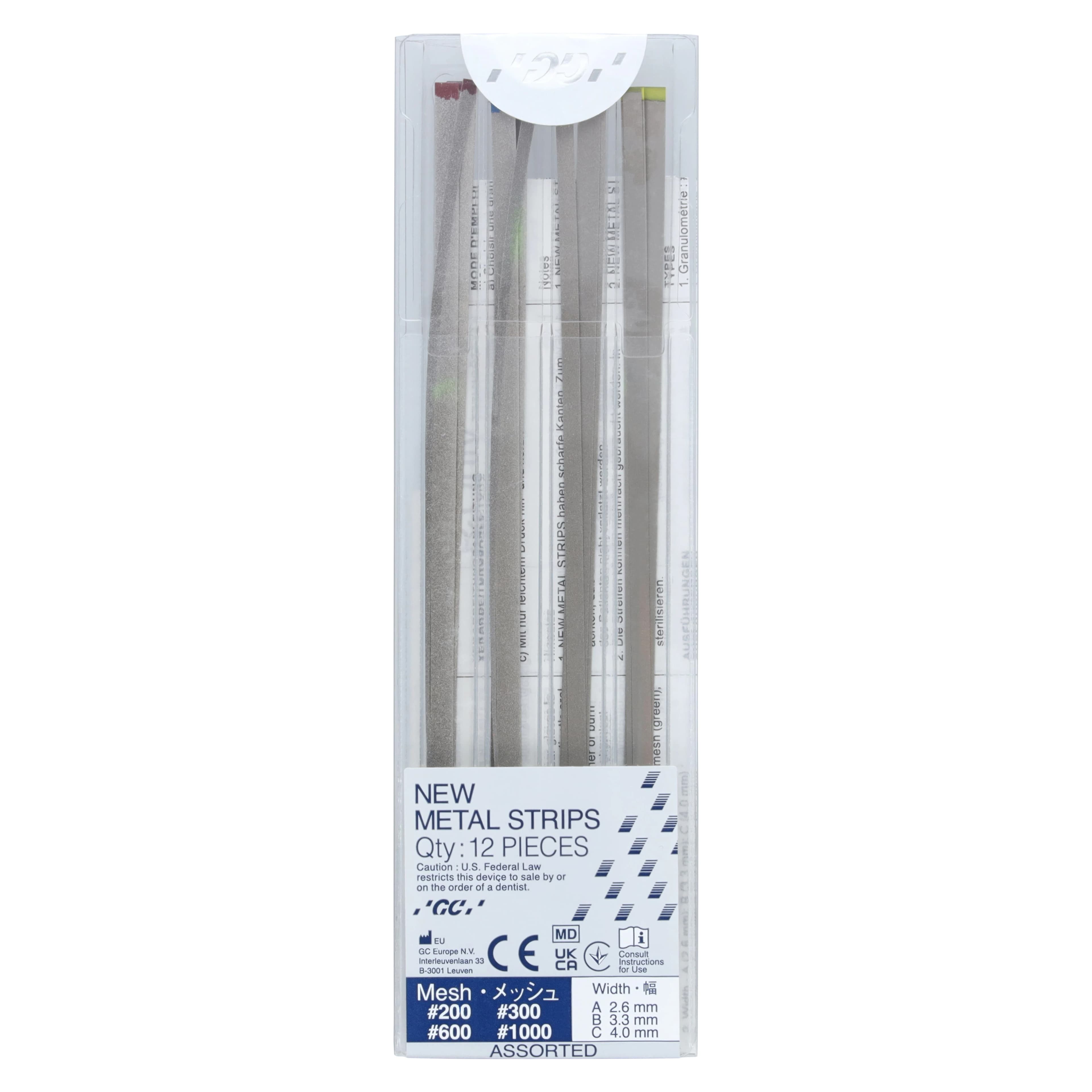 GC America Metal Finishing Strips, Assortment B, 12/Pk, 000267 - Metal Finishing Strips, Package B, Assorted, 12/Pk, 000267 - Image 1
