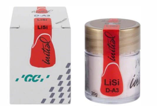 GC Initial LiSi Dentin Veneering Ceramic, Shade D-A3, 20g, 1/Each - GC America - Initial LiSi Dentin - D-A3 20g - Image 1