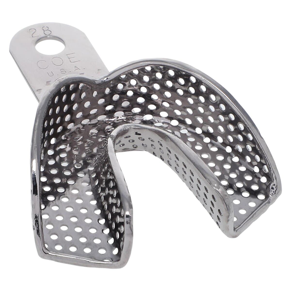 GC America COE Nickel-Plated Perforated Pedodontic Impression Tray, Lower #28 Extra Small, 1/Pack, 260281 thumbnail 2