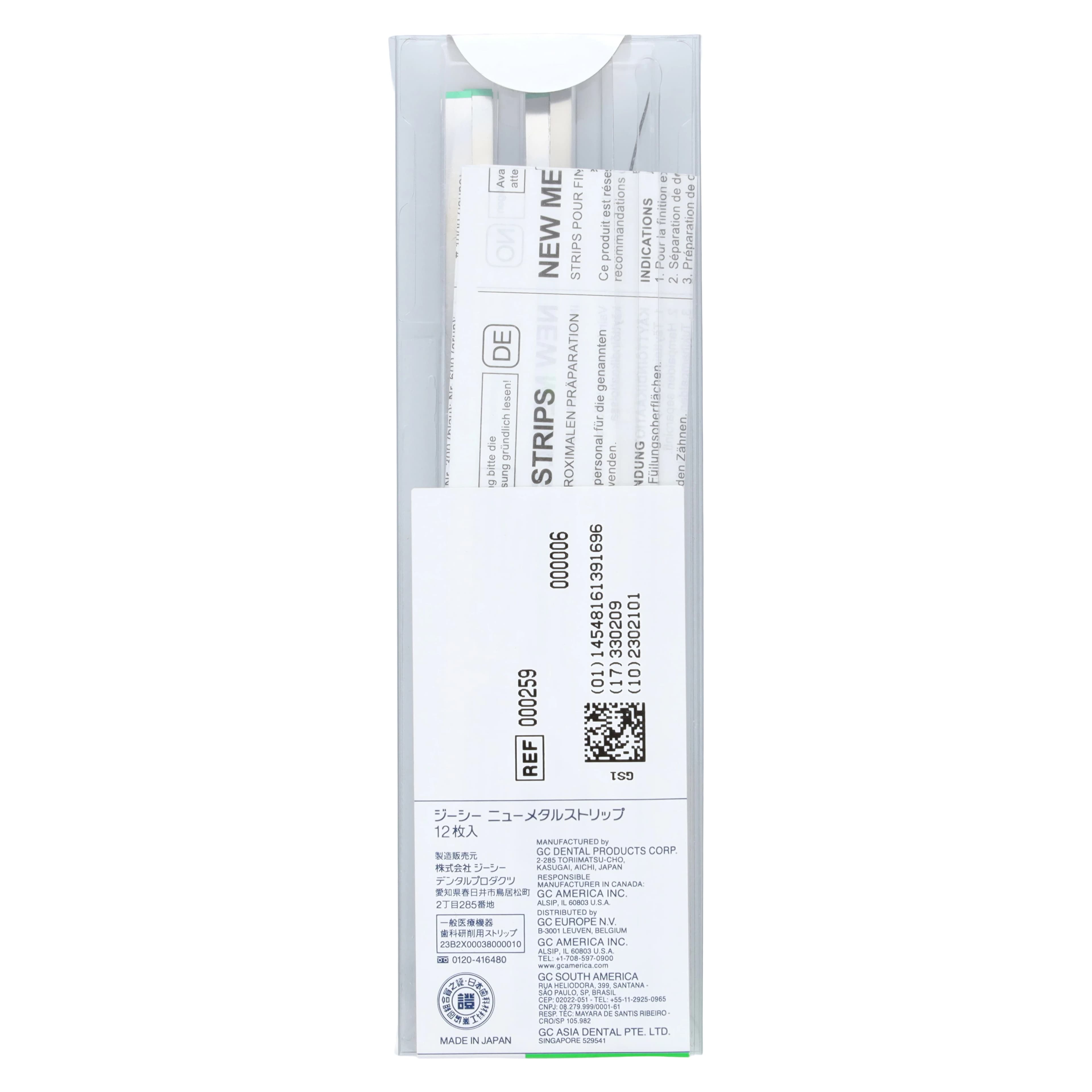 GC America Metal Finishing Strips, #600 Mesh (70 Micron), Medium, Green, Assorted Widths (2.6/3.3/4.0 mm), 12/Pk, 000259 thumbnail 2