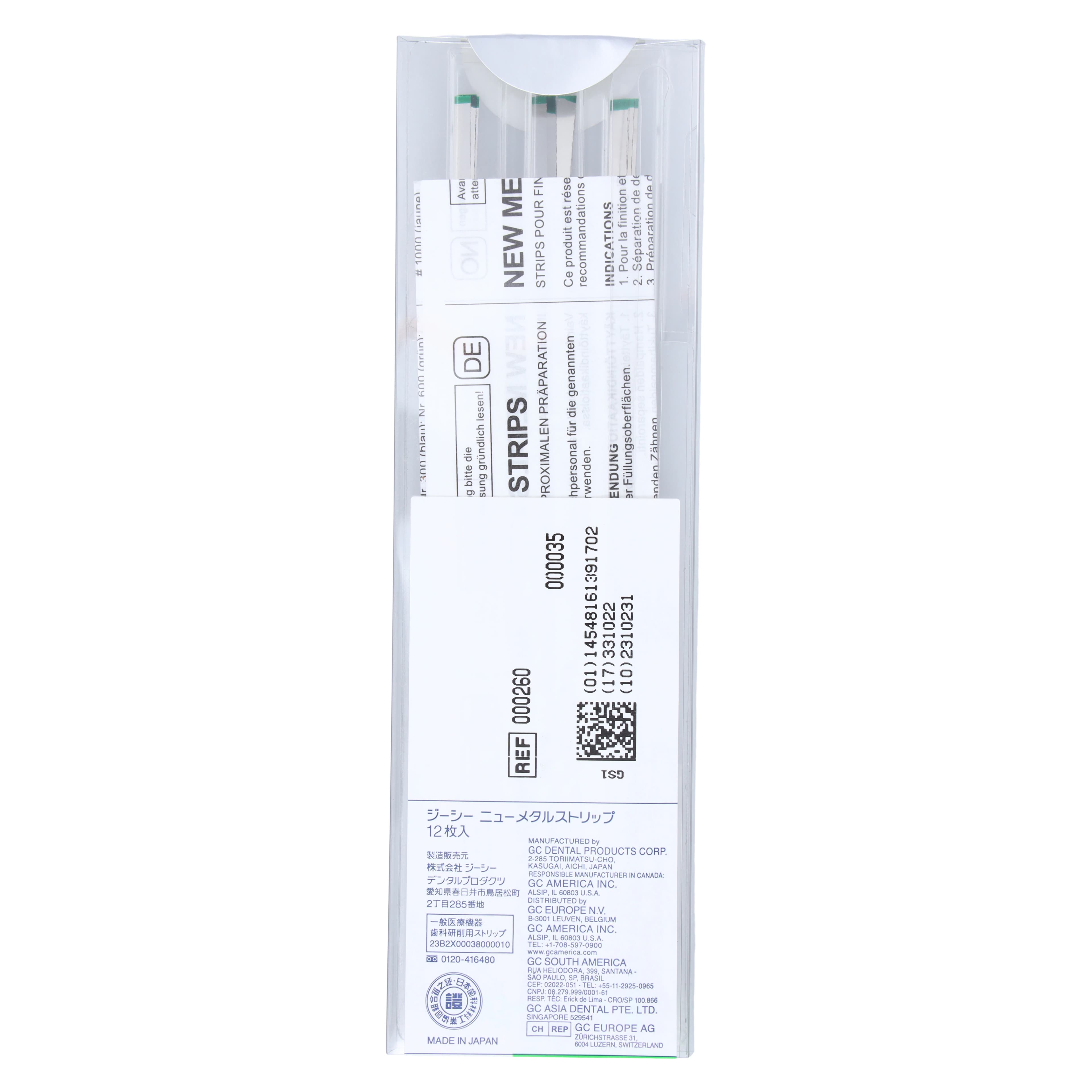 GC America Metal Finishing Strips, Refill, #600-A Width Mesh, 70 Micron, 2.6 mm, Medium, Green, 12/Pk, 000260 thumbnail 2