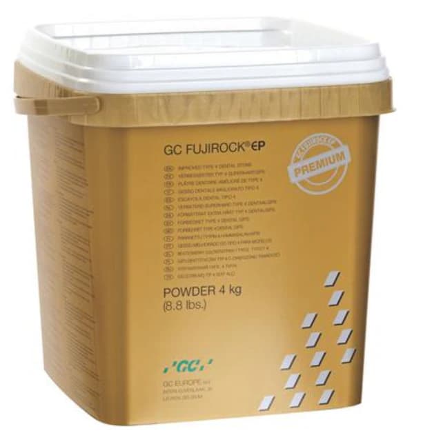 GC FujiROCK EP Premium Type IV Dental Die Stone, Polar White, 4 kg (890366) - FujiROCK EP Premium Polar White 4kg - Image 1