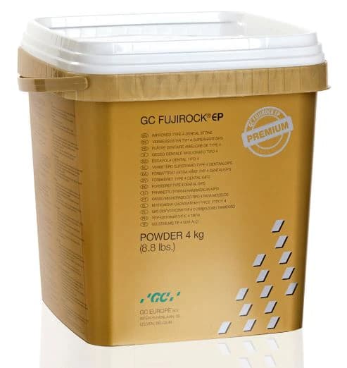 GC FujiROCK EP Premium Titanium Gray Type IV Dental Die Stone, 4kg/Each - FujiROCK EP Premium Titanium Gray 4kg - Image 1