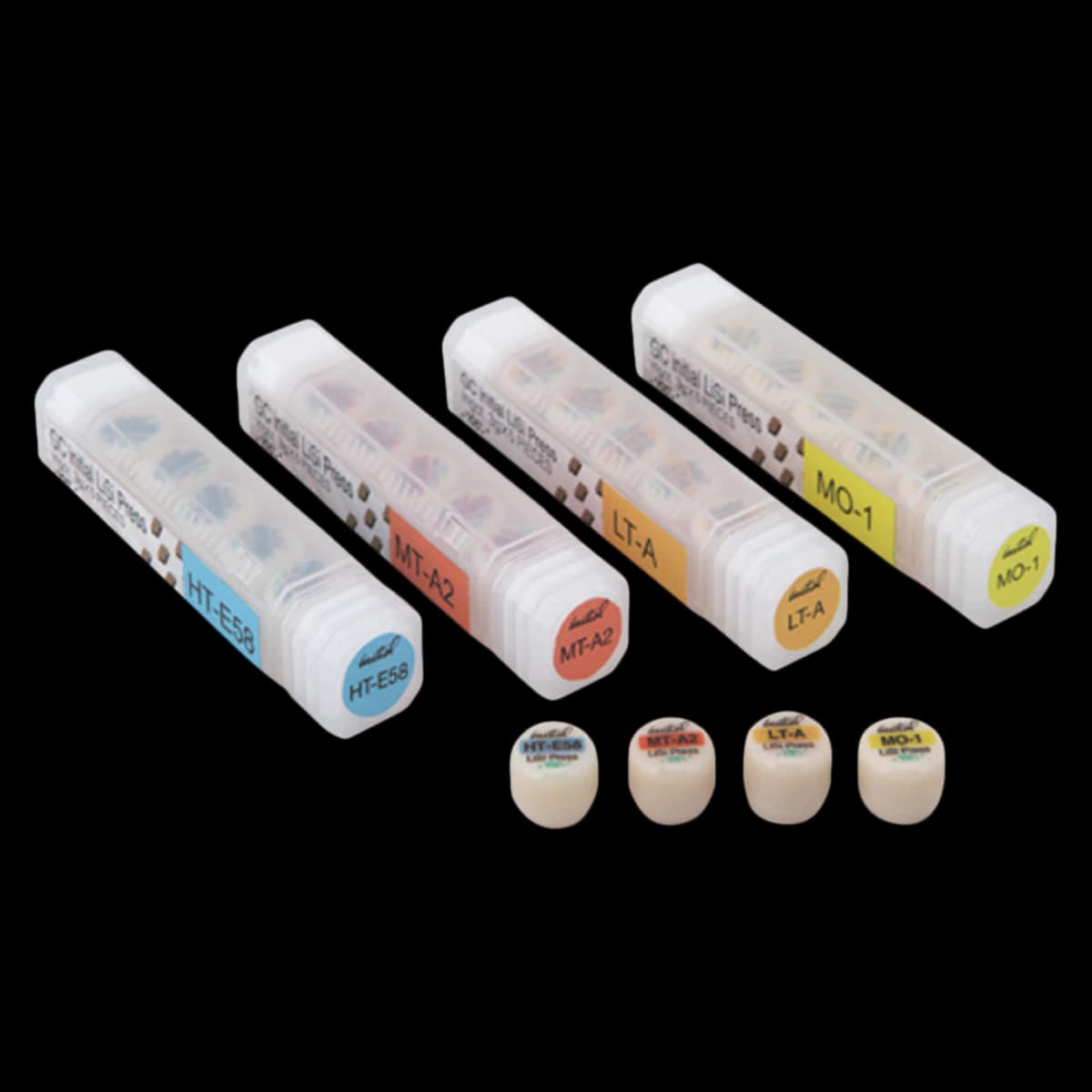 GC Initial LiSi Press Ingot, High Translucency Extra White (HT-EXW), 3 g, Pack of 5 - GC Initial LiSi Press (HT-EXW) - Image 1