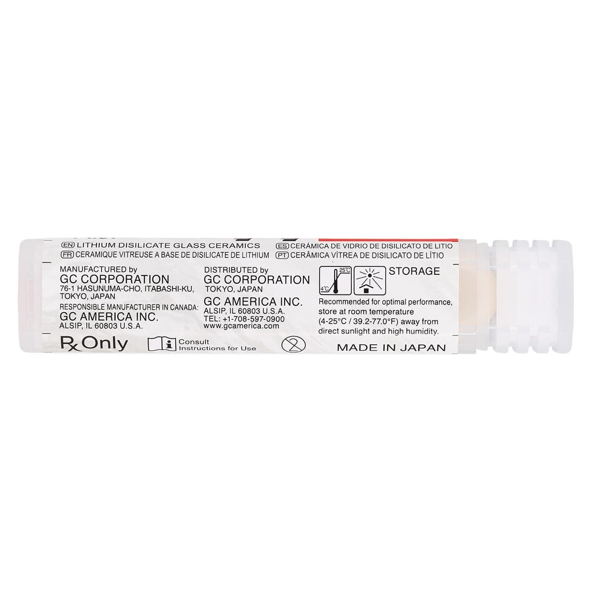 GC Initial LiSi Press Lithium Disilicate Ingot, Shade MT-B0, 3g, 5/Pk thumbnail 4