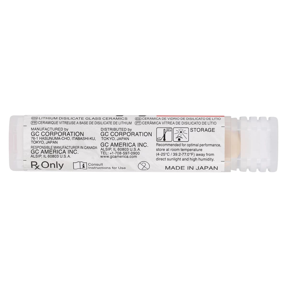 GC Initial LiSi Press Lithium Disilicate Ingot, Shade MT-B1, 3 g, 5/Pk, 010331 thumbnail 4