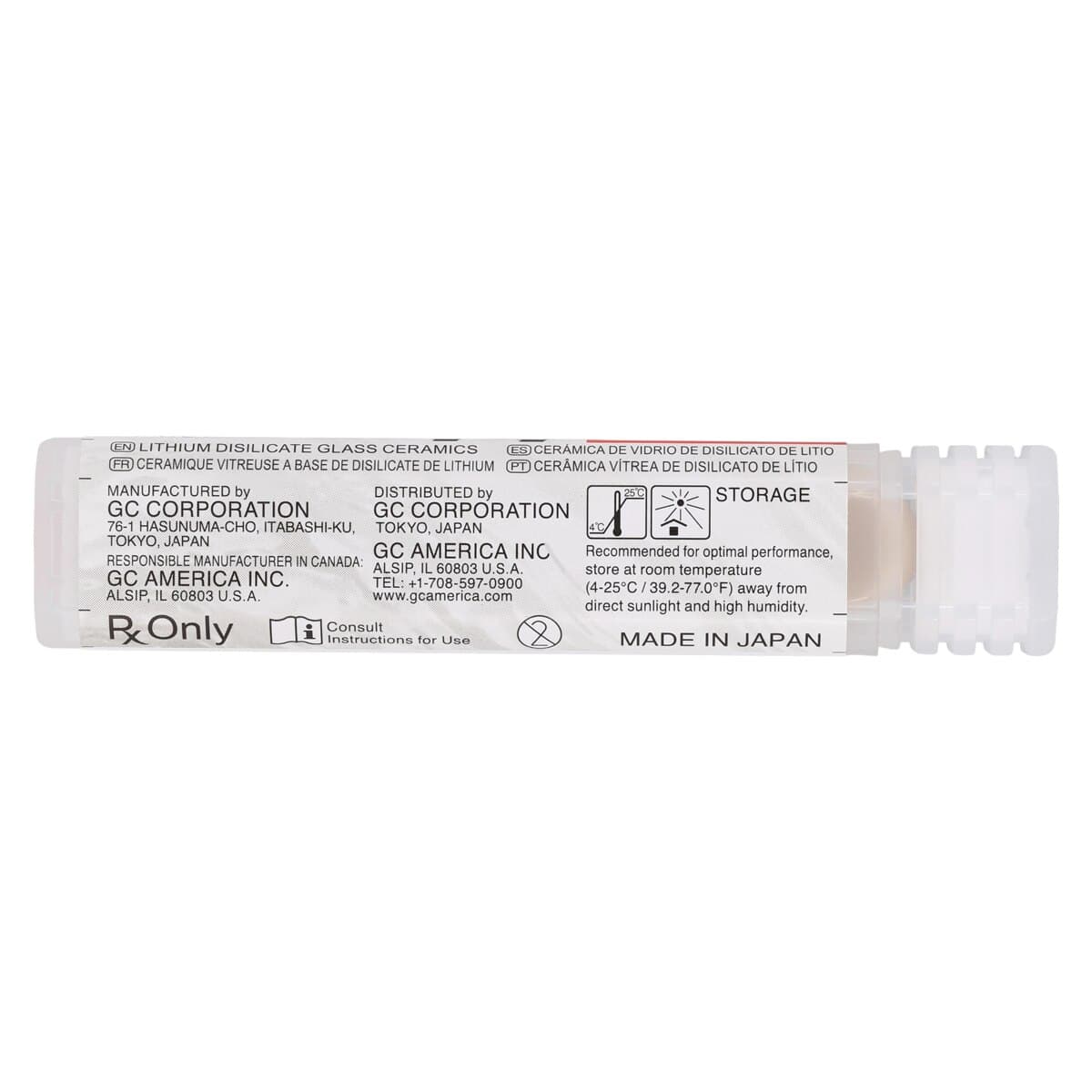 GC Initial LiSi Press Lithium Disilicate Pressable Ceramic Ingot, Shade MT-B2, 3g, 5/Pk, 010332 thumbnail 4