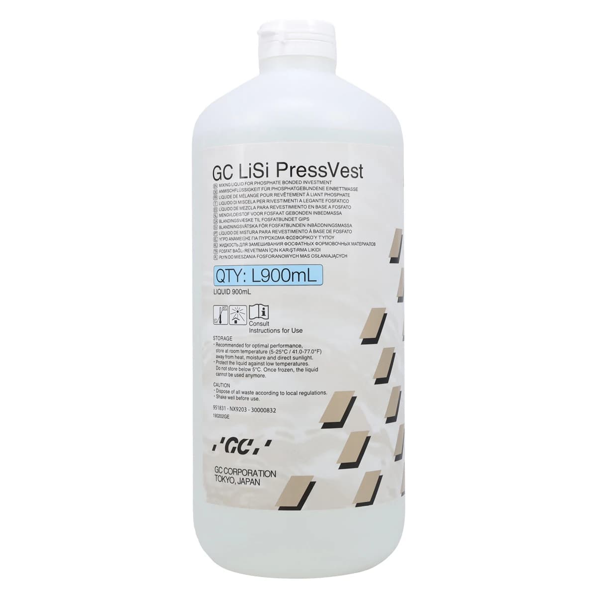 GC LiSi PressVest Investment Liquid, 900 mL Bottle, 901425 - GC LiSi PressVest, Liquid - Image 1