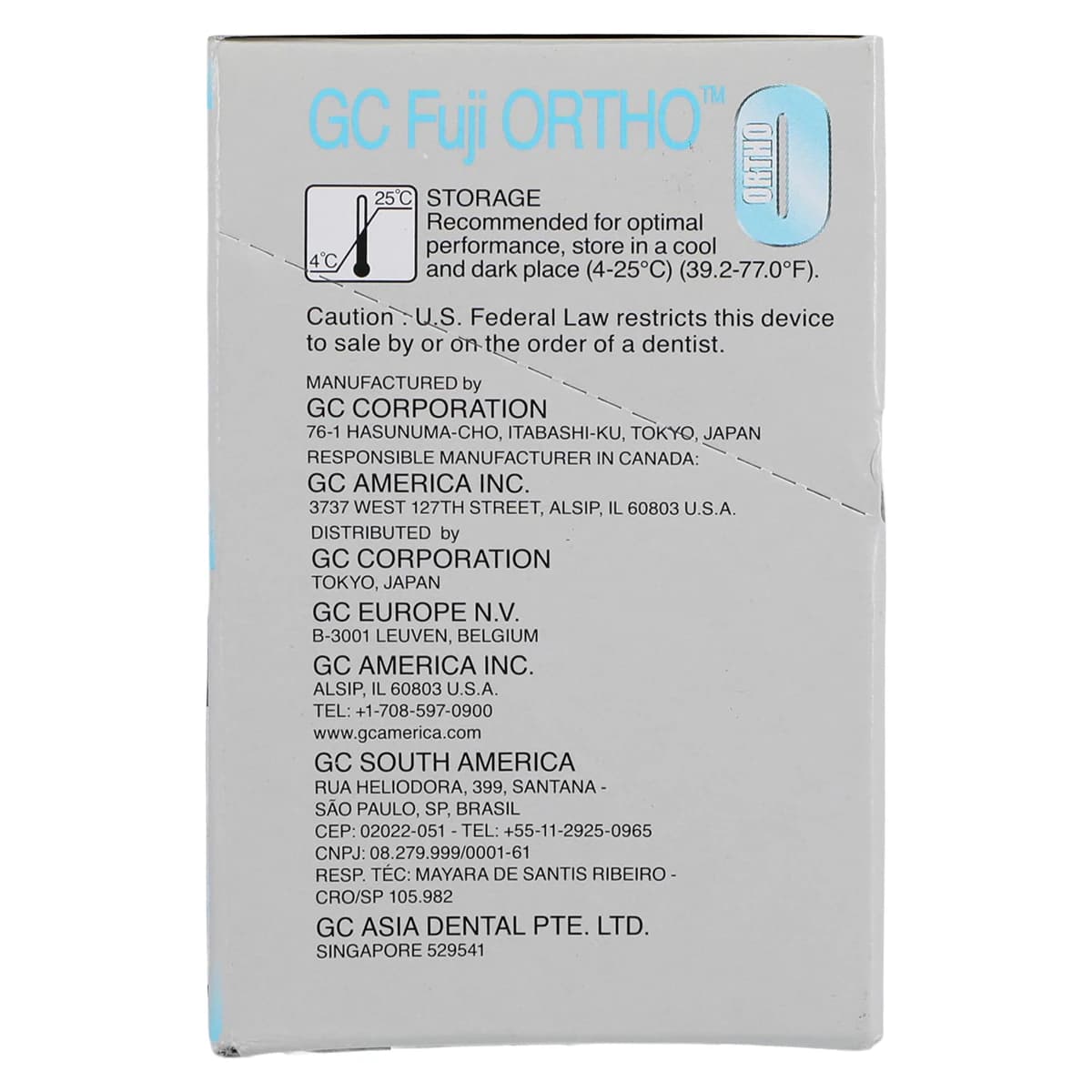 GC Fuji Ortho Self-Cure Resin-Reinforced Glass Ionomer Orthodontic Cement, Standard Kit (40g Powder, 2 x 6.7mL Liquid, Scoop, Mixing Pad), 439503 thumbnail 4