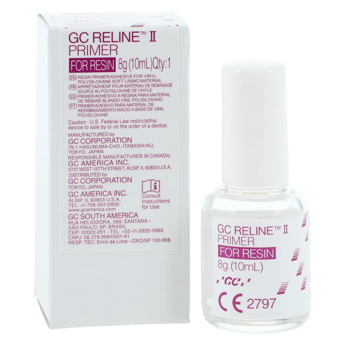 GC Reline II Primer for Resin, 10 ml Bottle, 1/Pk, 010272 thumbnail 2