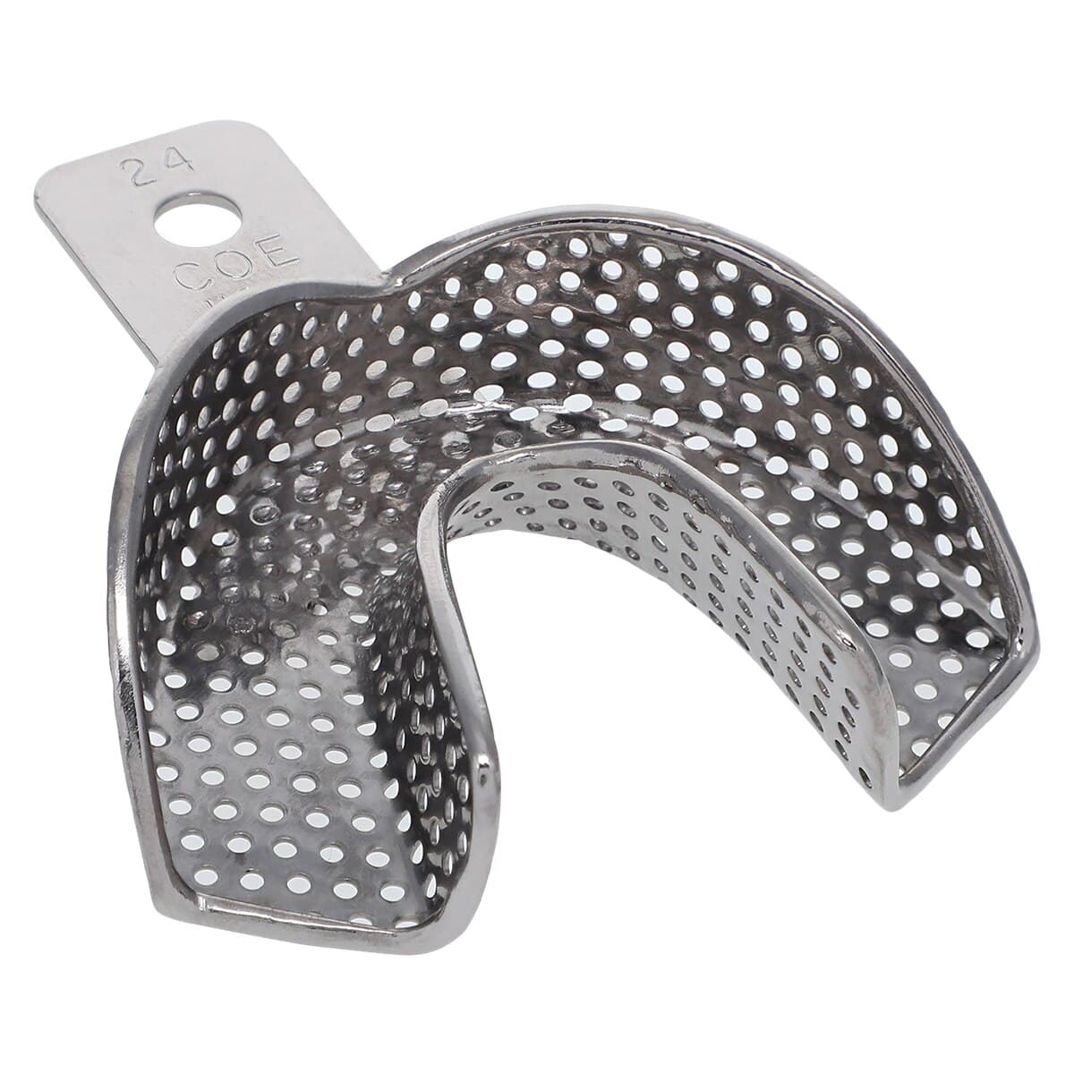 GC America COE Metal Impression Tray, Nickel-Plated Perforated, Pedodontic Lower #24 (Smaller), 1/Pk, 260241 thumbnail 2
