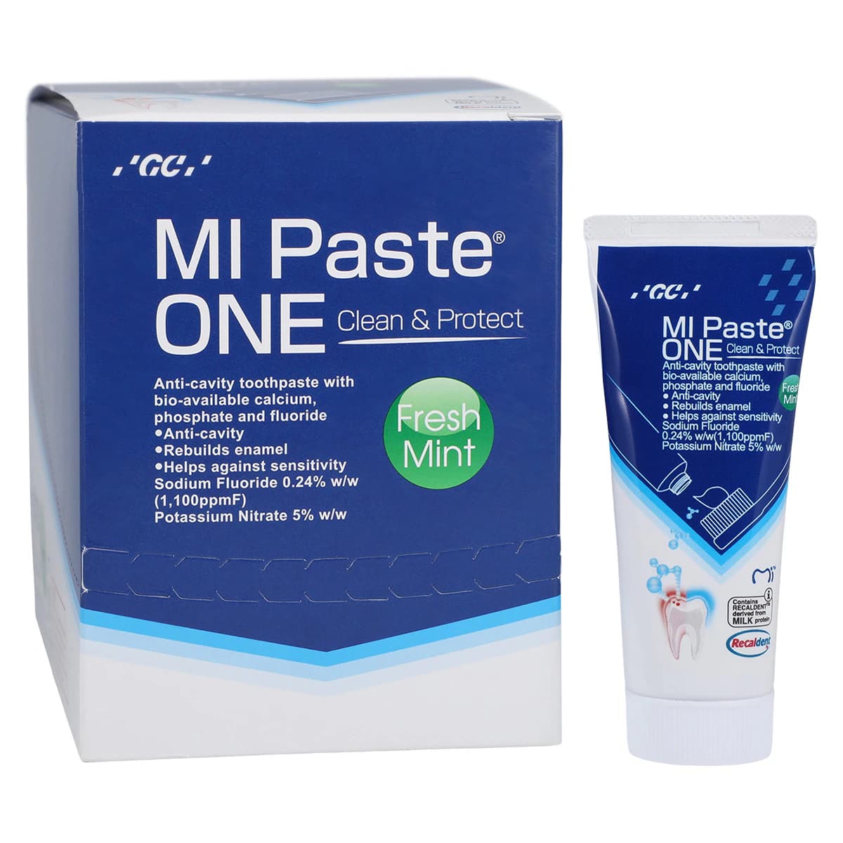MI Paste ONE Anticavity Toothpaste, Fresh Mint, 46g Tube, 10/Box, 437000 thumbnail 2