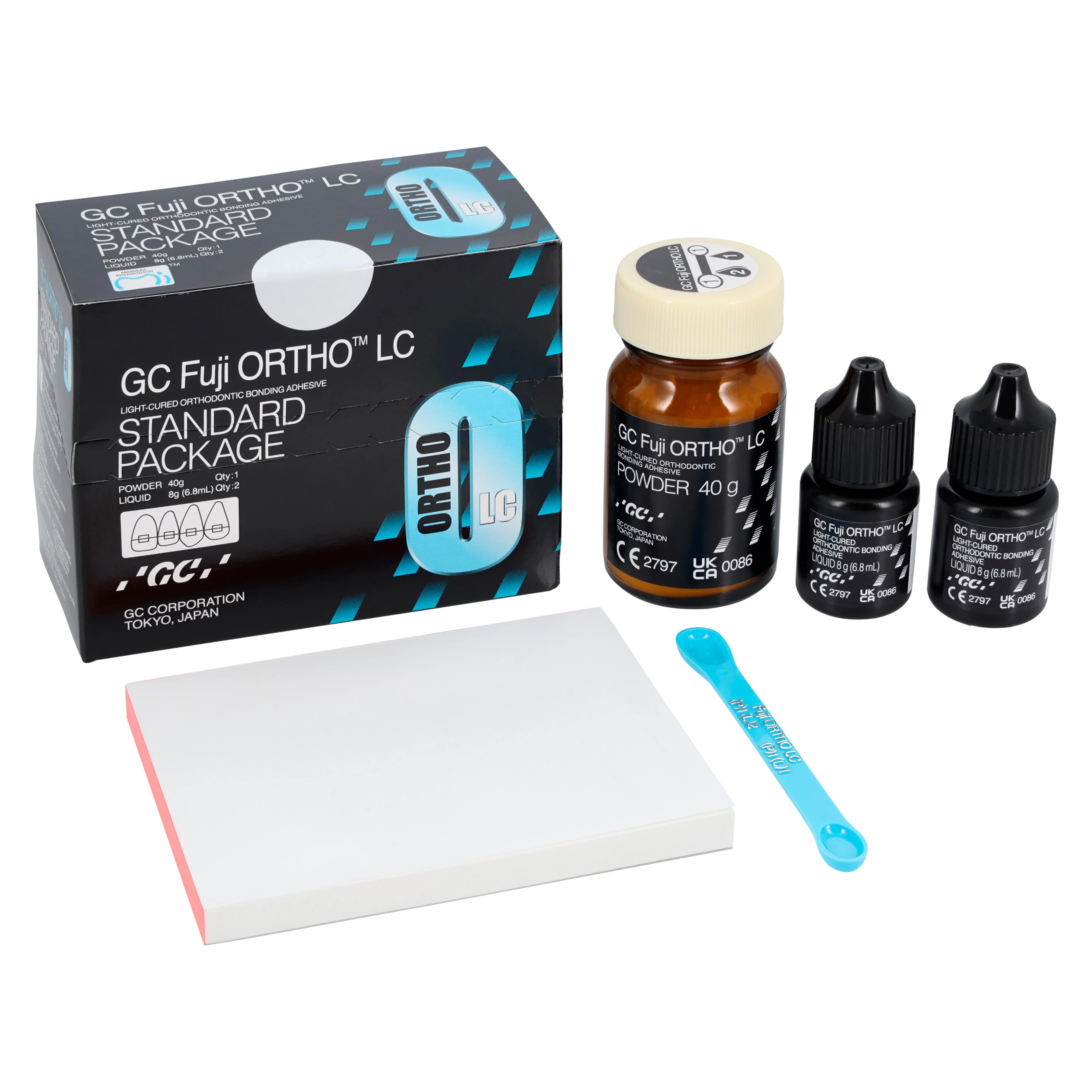 GC Fuji Ortho LC Orthodontic Cement, Powder/Liquid, Light-Cure, Standard Package, 1/Pk, 439403 thumbnail 2