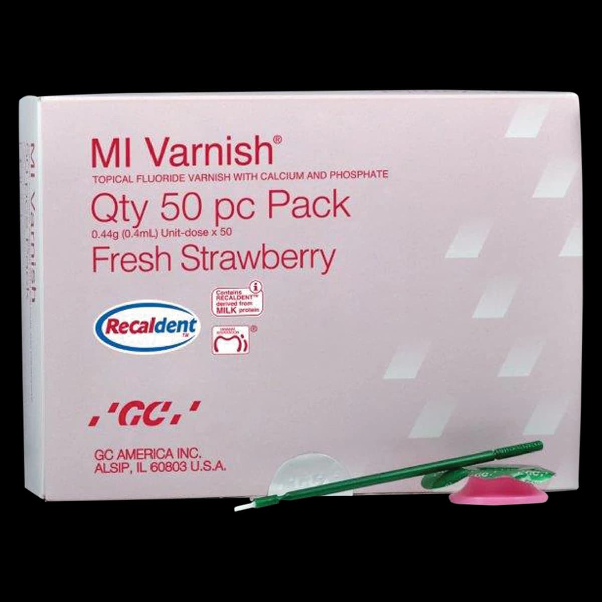 MI Varnish Strawberry 5% NaF with RECALDENT (CPP-ACP), 0.4 mL Unit Dose, 50/Pack, 442500 thumbnail 2