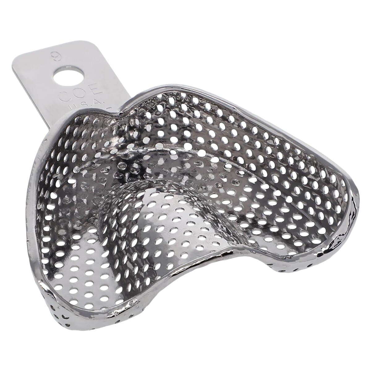 Coe Metal Tray #9 Pedo Medium, Nickel Plated Brass, Perforated, Upper, Each thumbnail 2