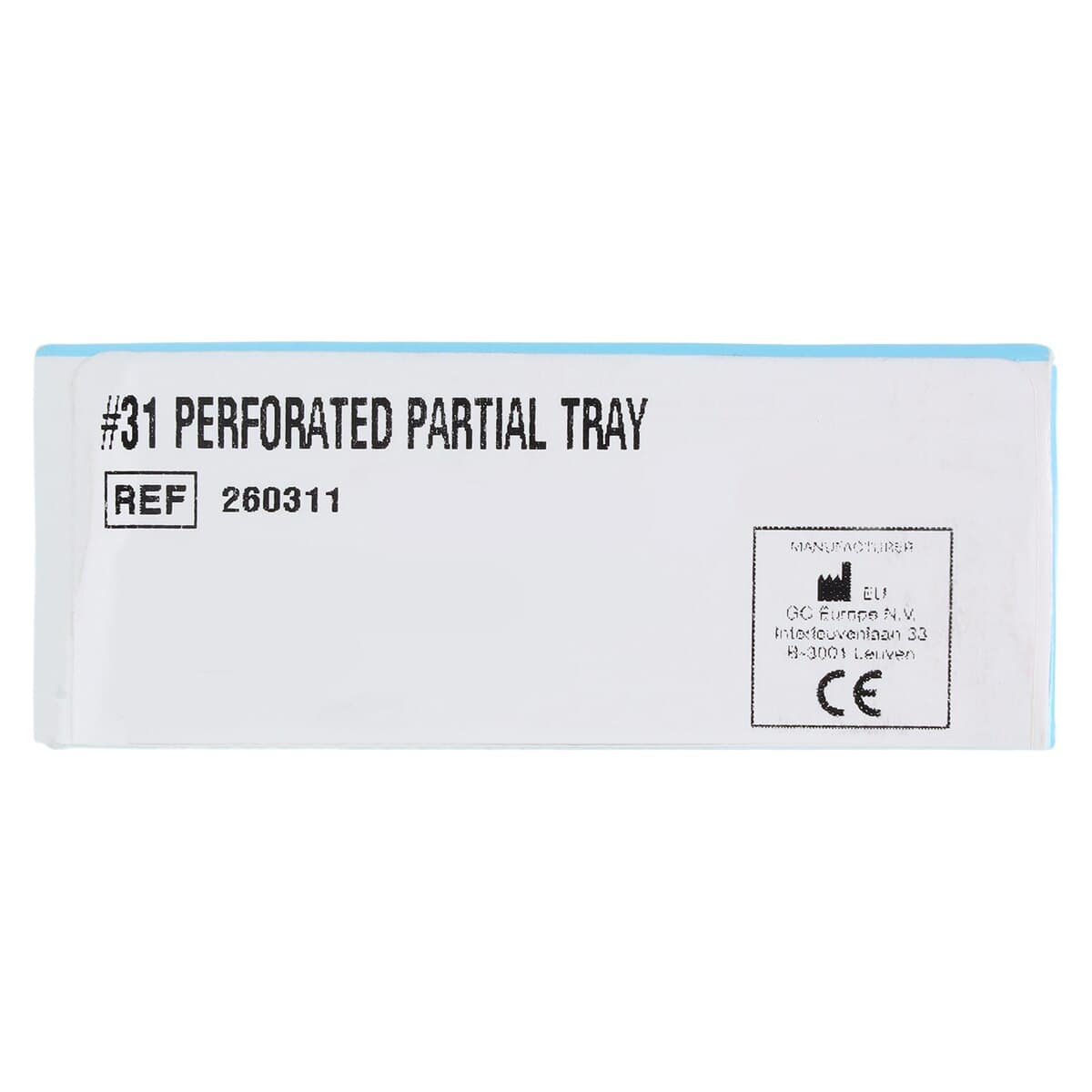 COE Nickel-Plated Perforated Partial Impression Tray #31, Upper Right/Lower Left, 260311 thumbnail 5