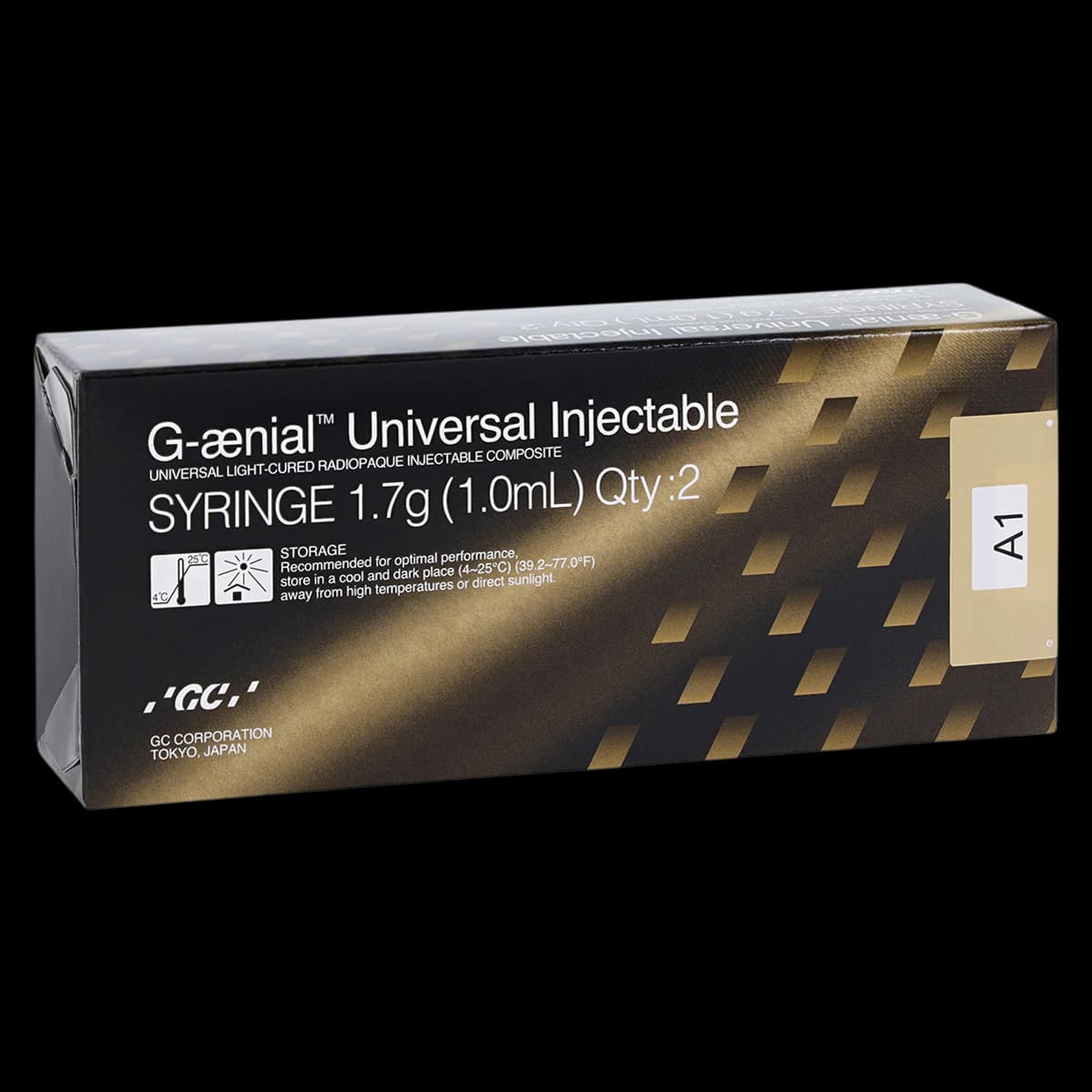 G-aenial Universal Injectable Composite, Shade A1, 1.7 g (1.0 mL) Syringe, Pack of 2, 012364 - G-aenial™ Universal Injectable 1.7g (1.0mL) A1 Pack of 2 - Image 1