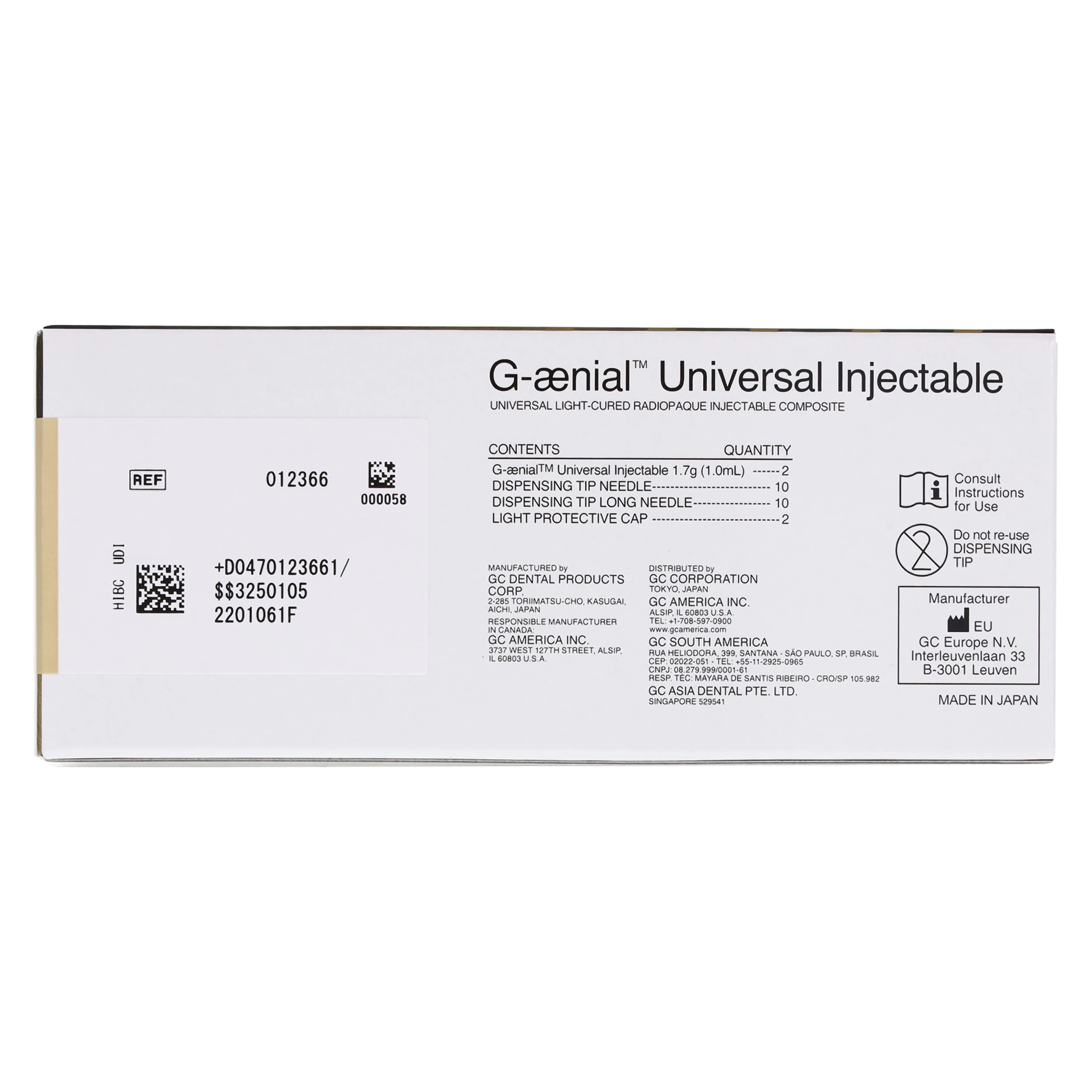 G-aenial Universal Injectable Composite, Shade A3, 1.7g (1.0mL) Syringe, Pack of 2, 012366 thumbnail 7