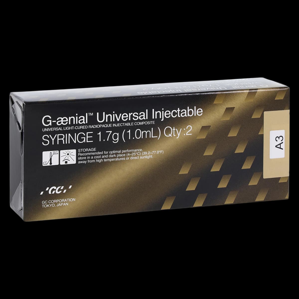G-aenial Universal Injectable Composite, Shade A3, 1.7g (1.0mL) Syringe, Pack of 2, 012366 - G-aenial™ Universal Injectable 1.7g (1.0mL) A3 Pack of 2 - Image 1