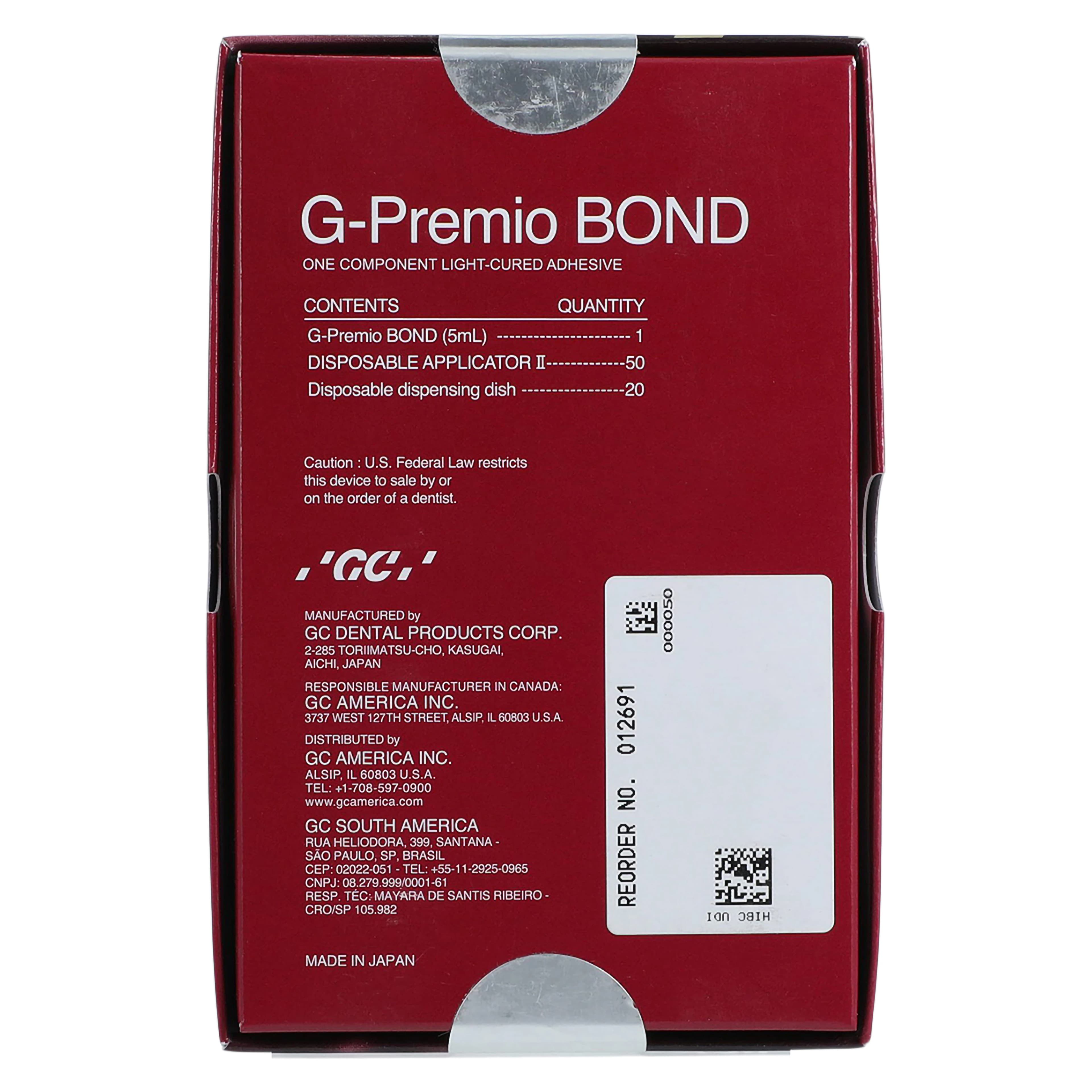 G-Premio BOND Universal Adhesive Kit, 5 mL Bottle with 50 Applicators & 20 Trays, 012691 thumbnail 9