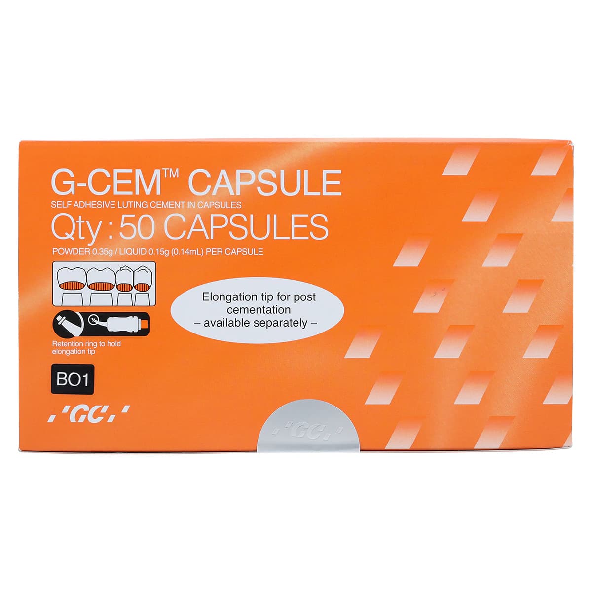 G-CEM Self-Adhesive Resin Cement Capsule Refill, Shade BO1, 50 Capsules, 0.17 mL Each, 002587 thumbnail 3