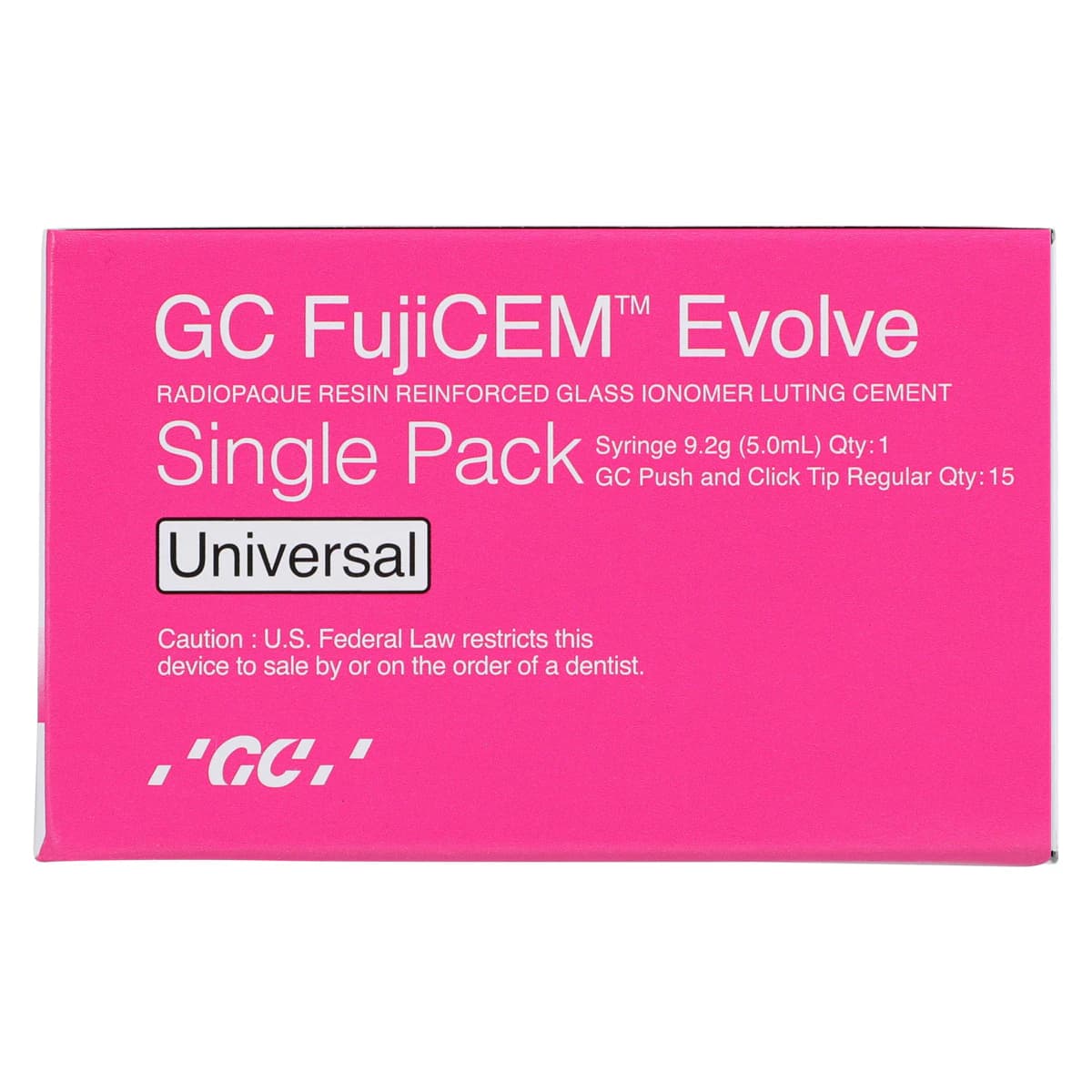 GC FujiCEM Evolve Resin-Reinforced Glass Ionomer Luting Cement, Automix Syringe, 9.2g (5.0mL), Single Pack with 15 Mixing Tips, 012948 thumbnail 6
