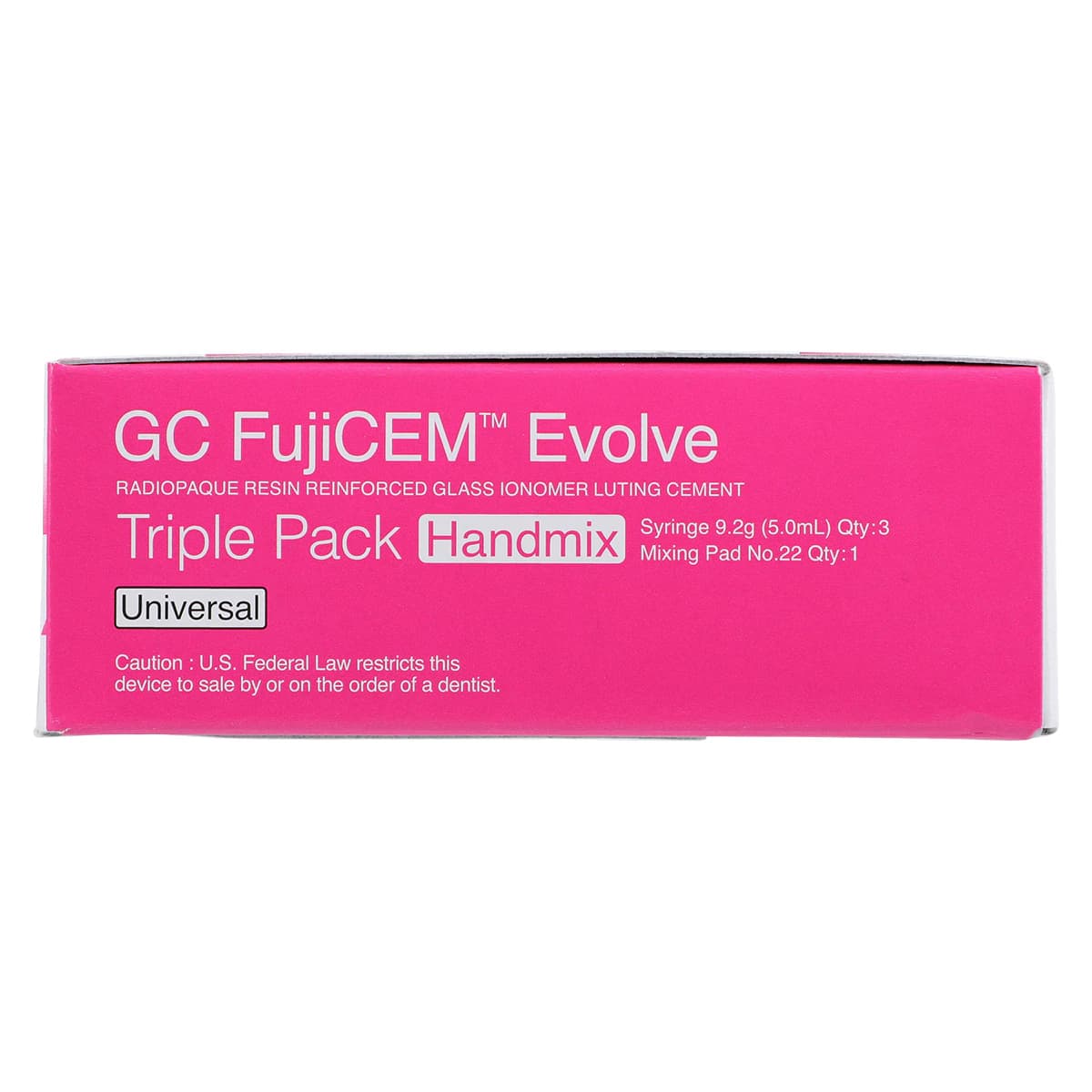 GC FujiCEM Evolve Resin-Reinforced Glass Ionomer Luting Cement, Handmix Triple Pack, 3 x 9.2 g Syringes, 45 Tips, 012949 thumbnail 5